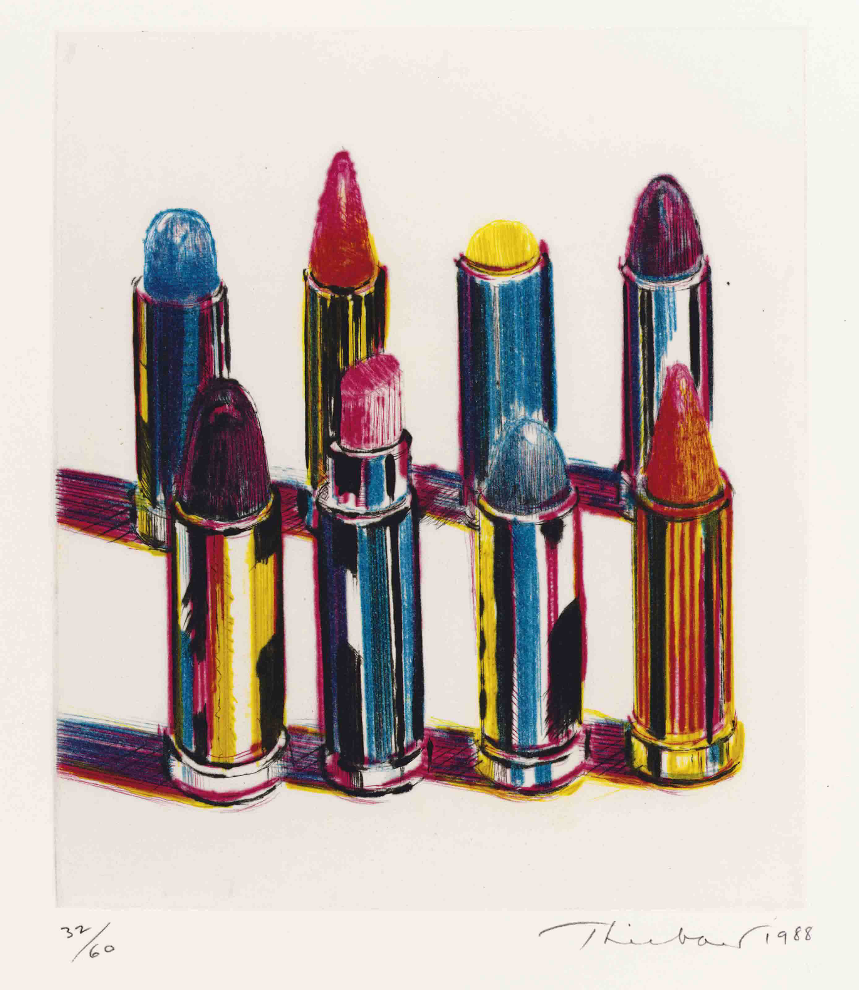 WAYNE THIEBAUD , Eight Lipsticks Christie's