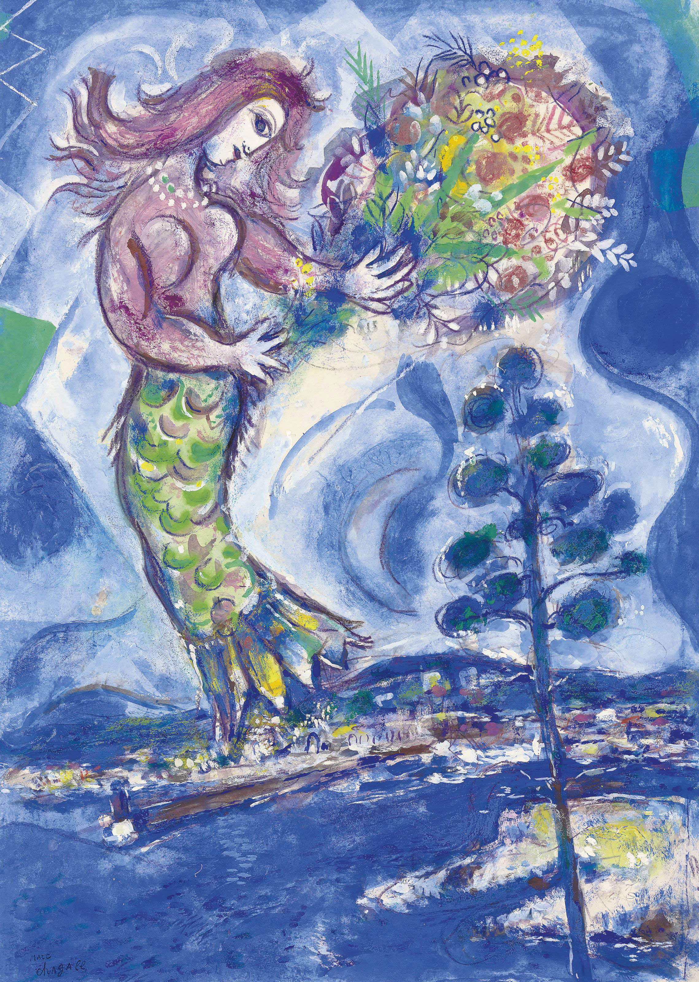 chagall floating figures