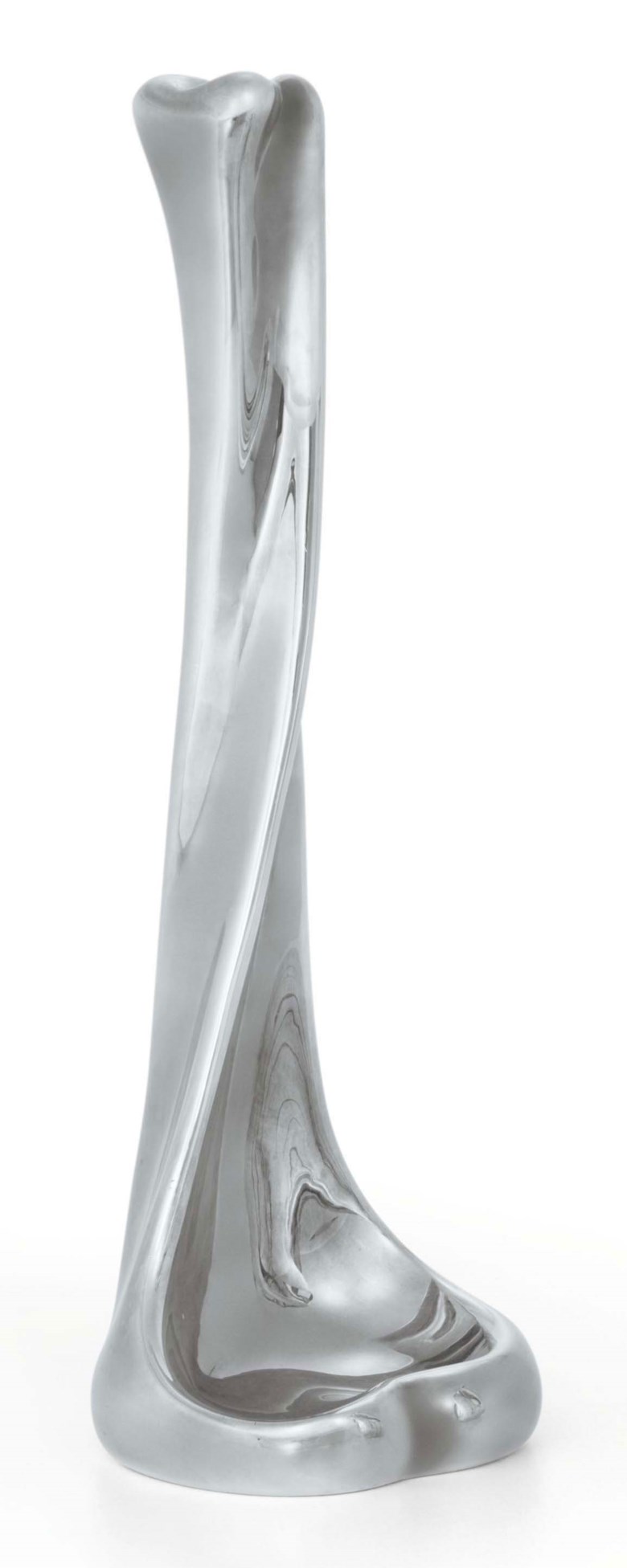 A silver candlestick, designed by Elsa Peretti, mark of Tiffany & Co. 15 in (38 cm) high. Sold for $1,500 on 17 May 2011 at Christie’s in New York