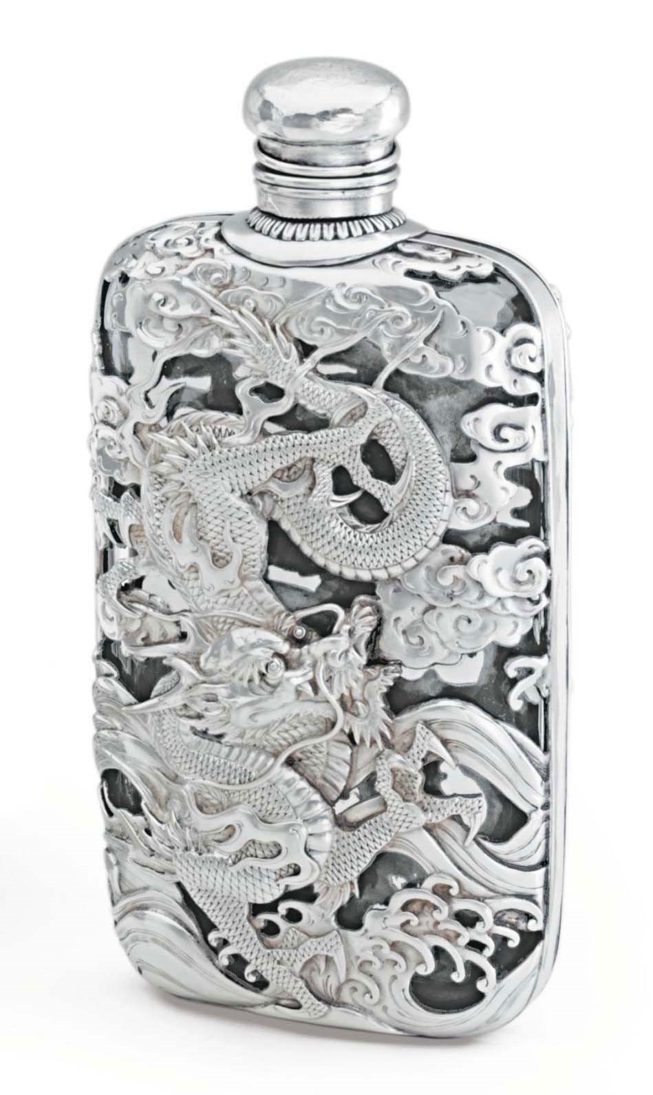 A JAPANESE SILVERMOUNTED GLASS FLASK , MARK OF ARTHUR & BOND, YOKOHAMA, CIRCA 1900 Christie's