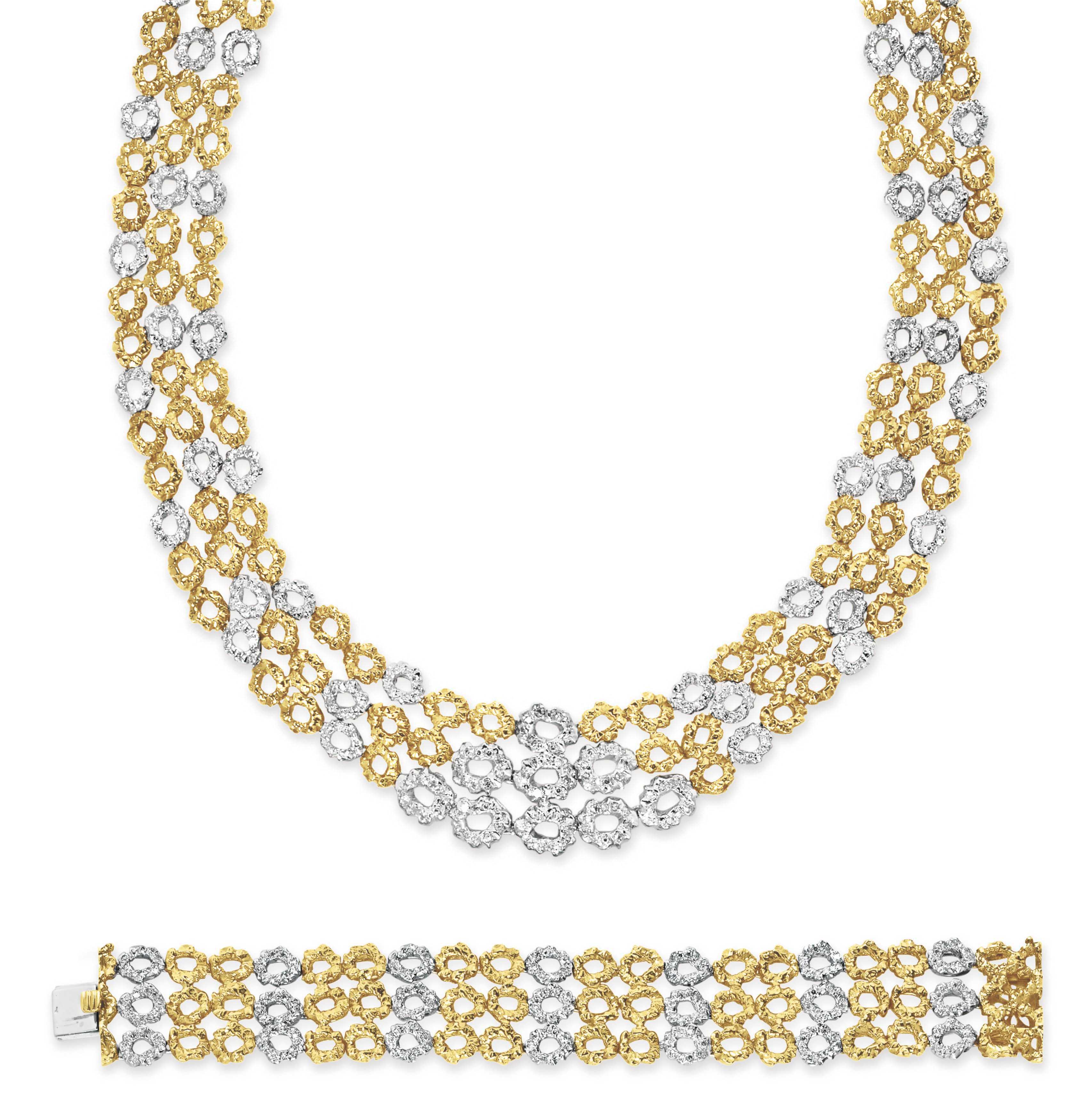 A SET OF DIAMOND AND GOLD JEWELRY Christie's