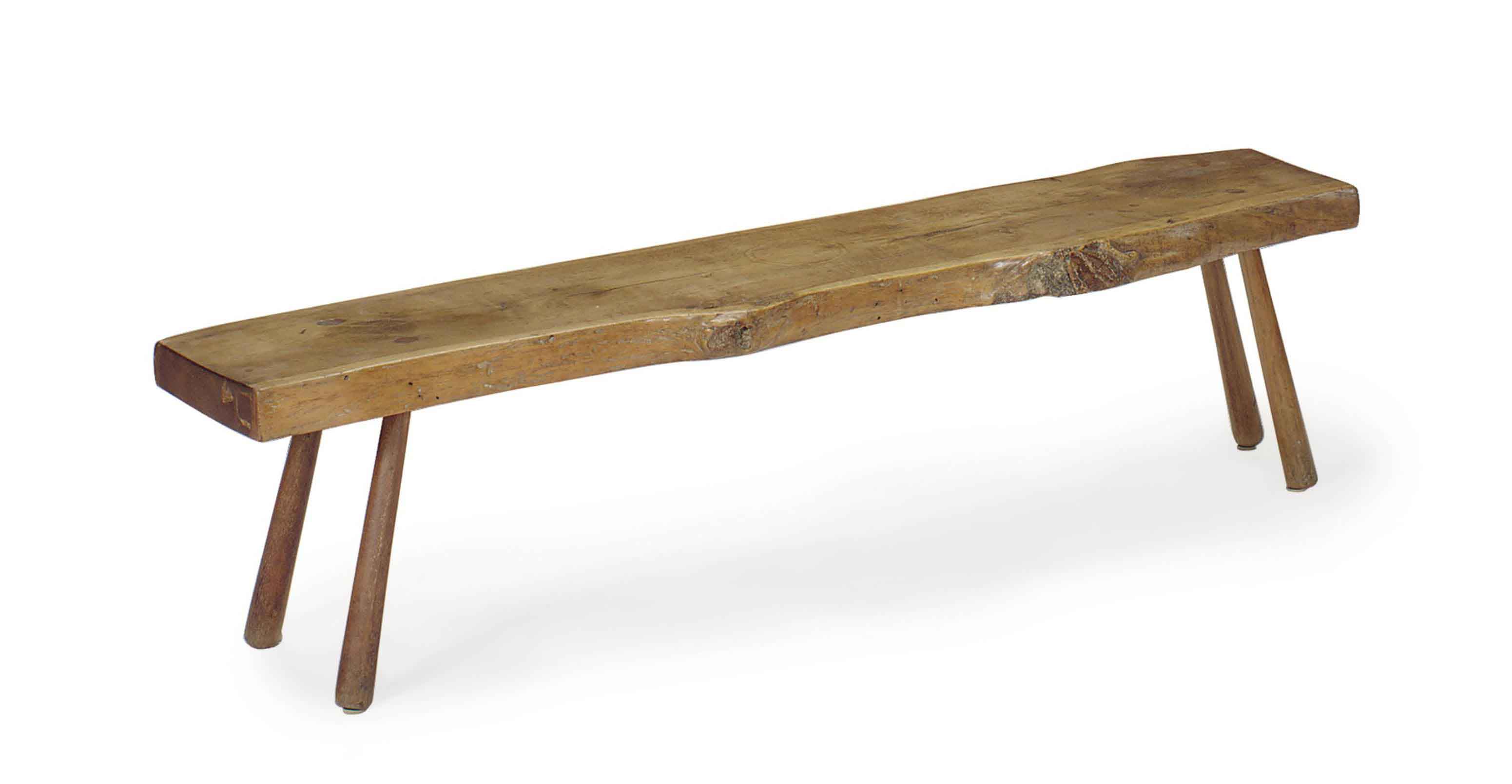 A French Rustic Beech And Oak Bench Mid 20th Century Bench