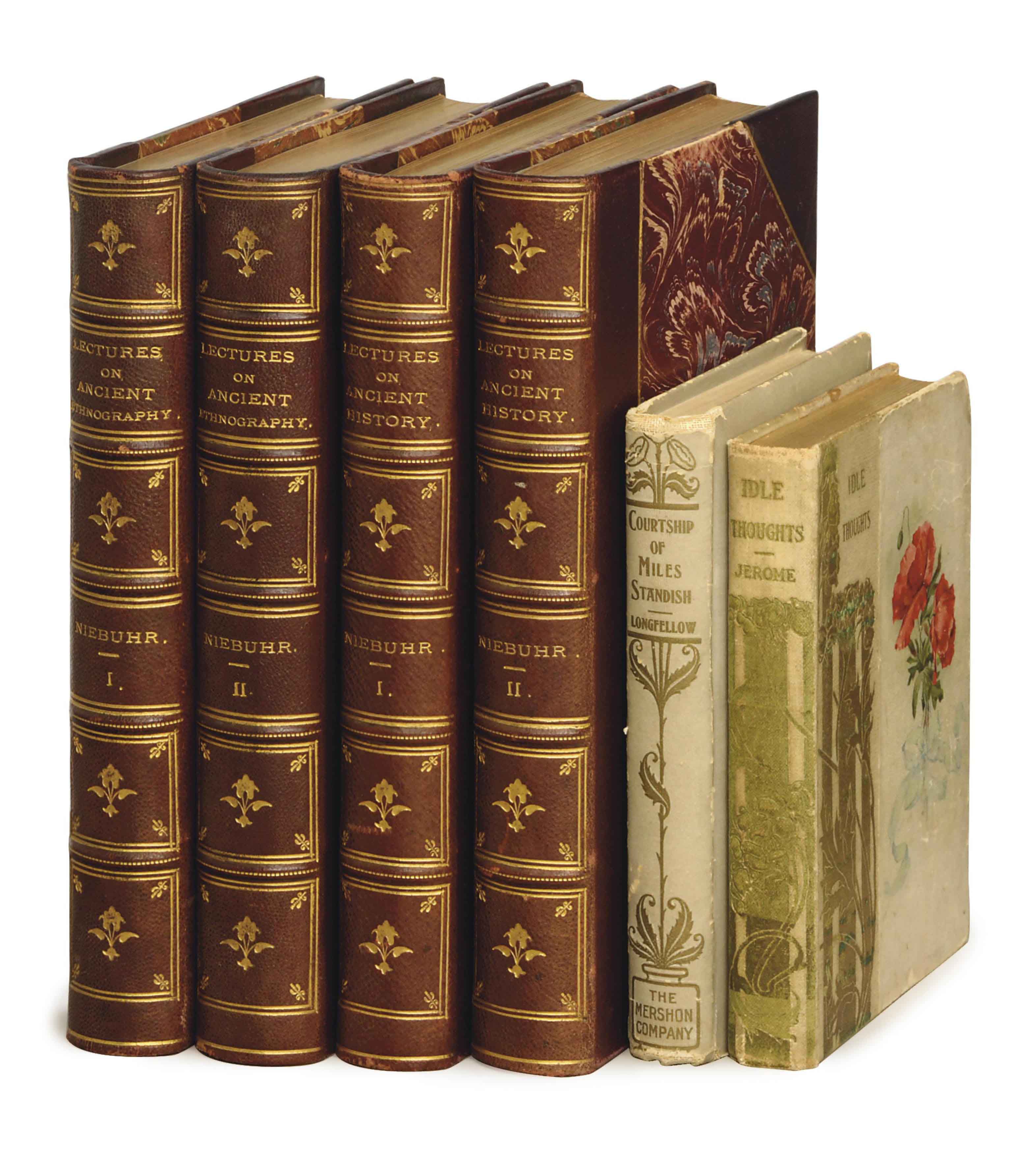 A Group Of Approximately 260 Leather And Cloth Bound Books 19th