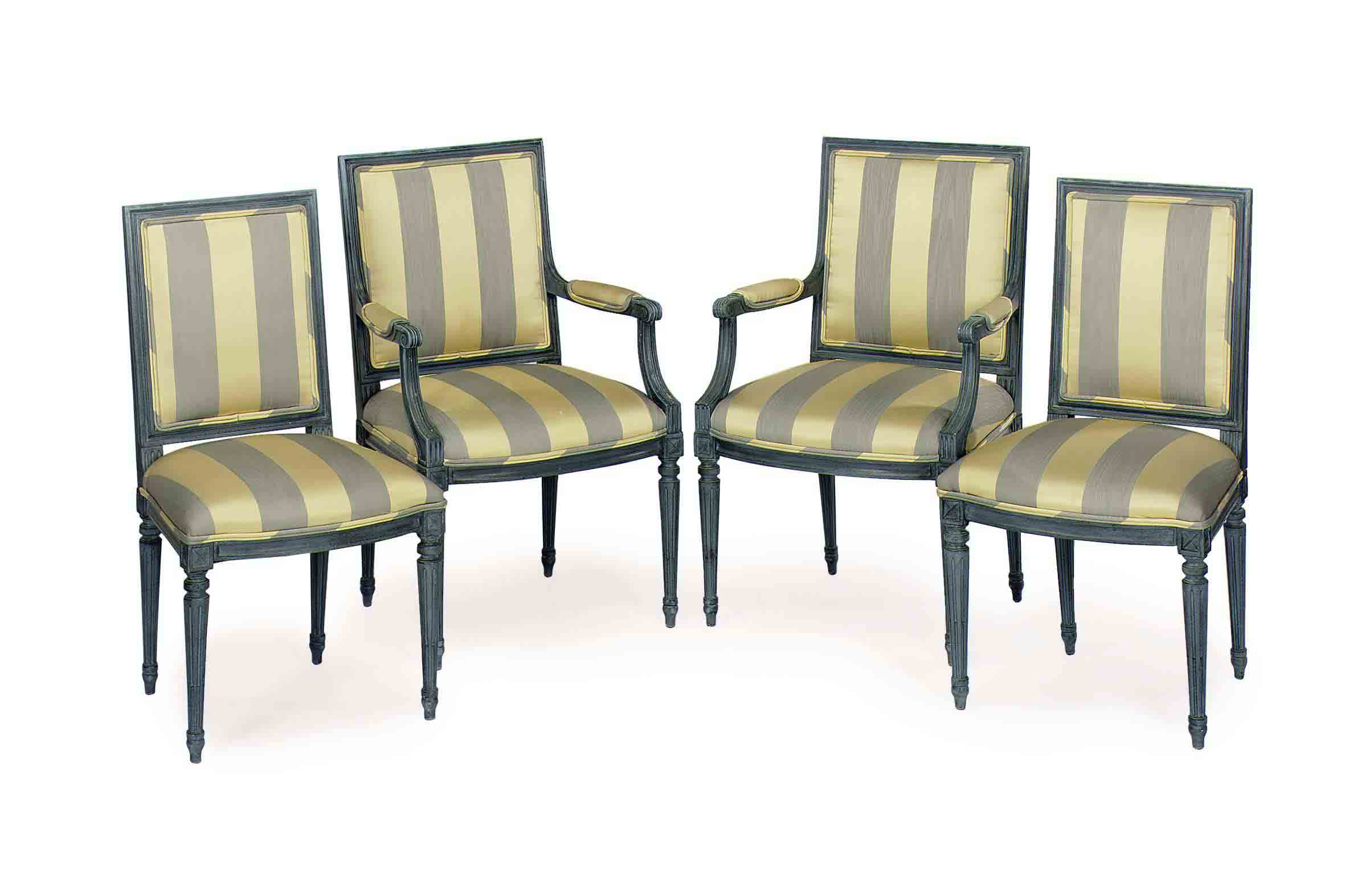 A SET OF SIX BLUEPAINTED DINING CHAIRS, , BY BAKER, LATE 20TH CENTURY, Christie's