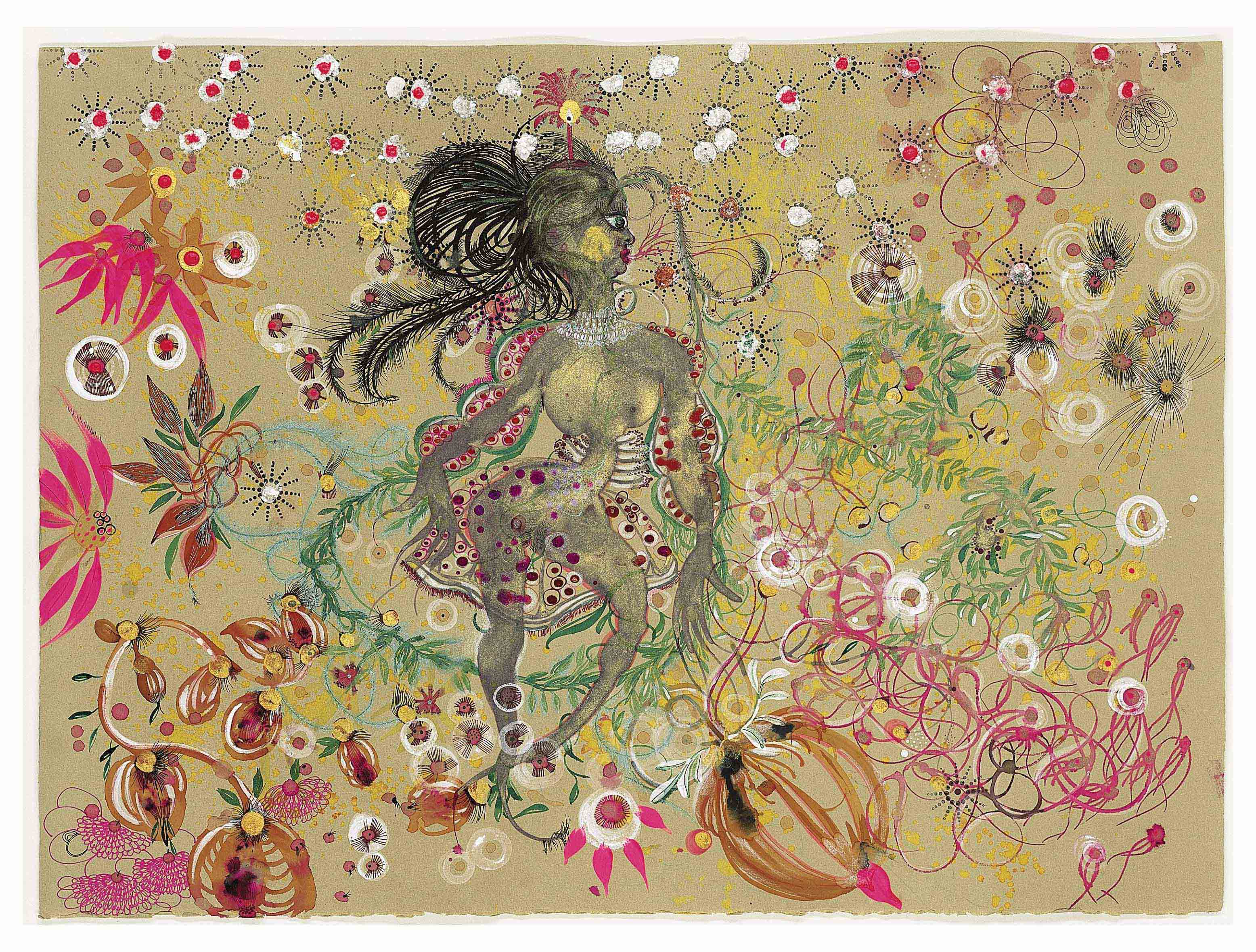 RINA BANERJEE (B 1963) A World Made of Nature Created her Untidy