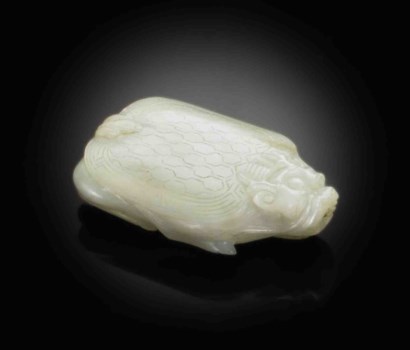 A WHITE JADE BIXI FORM SNUFF BOTTLE 1730 1850 Christie #39 s