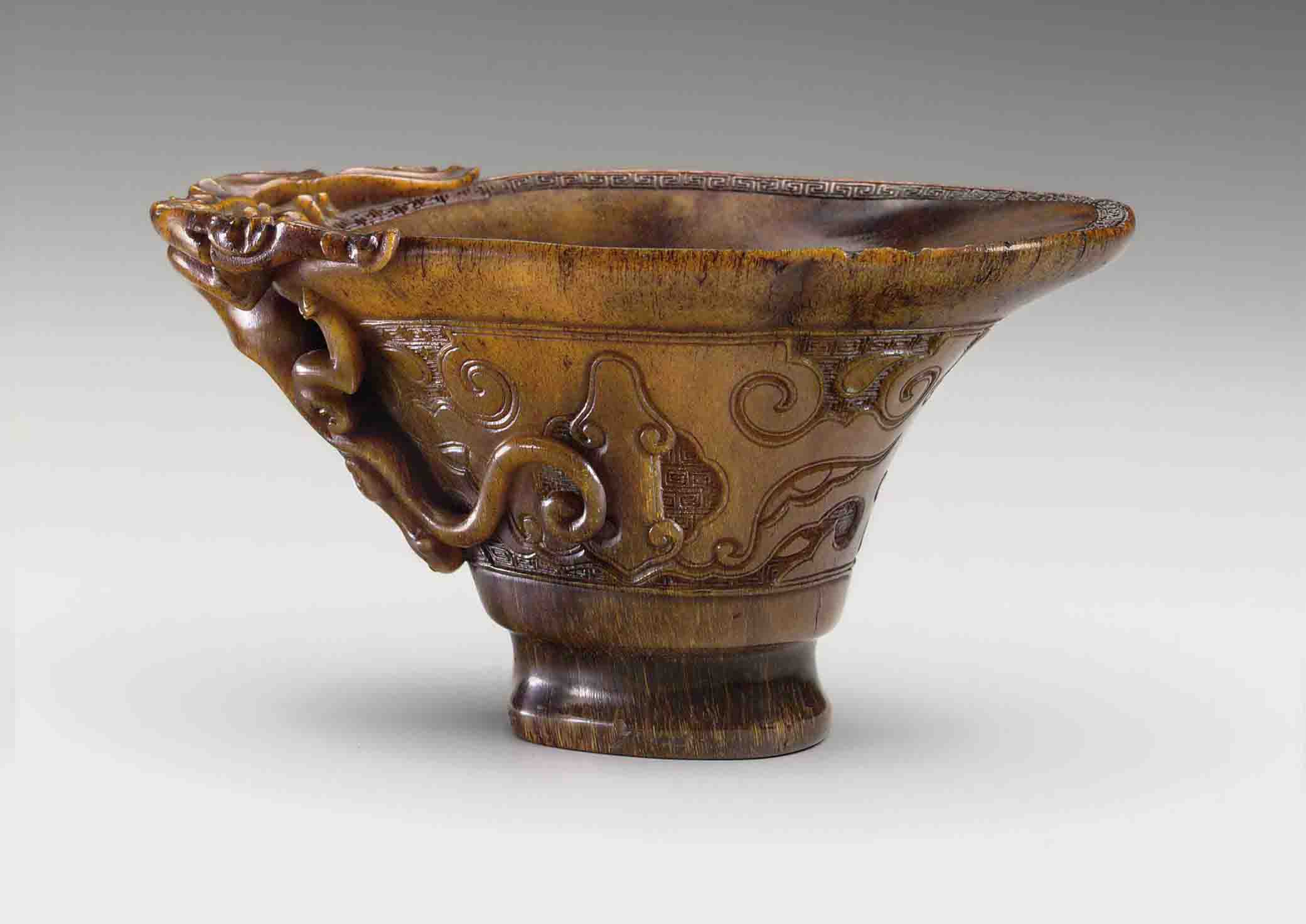 AN ARCHAISTIC RHINOCEROS HORN CUP , 17TH CENTURY Christie's