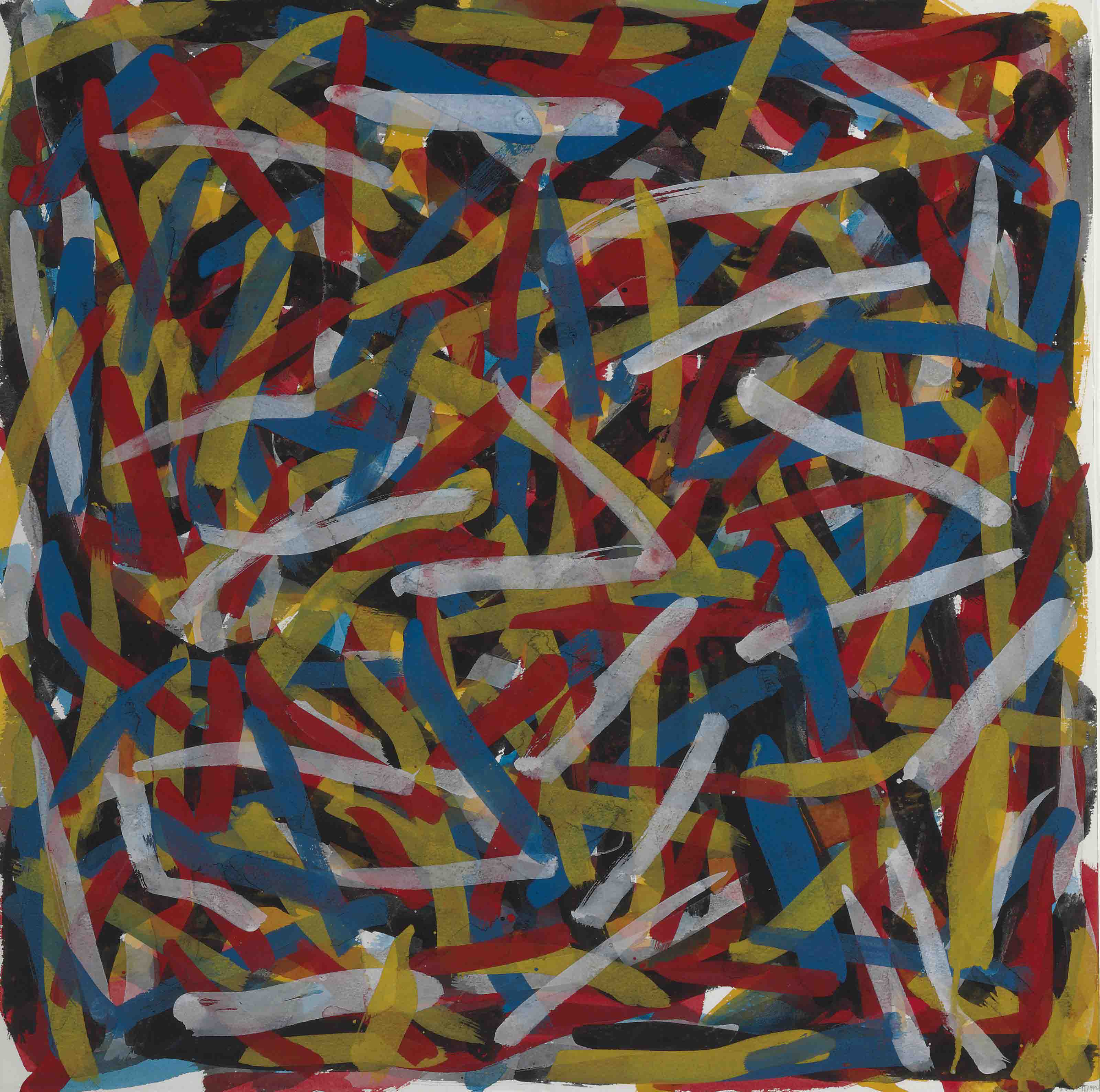 Sol LeWitt (19282007) , Brushstrokes in Four Directions