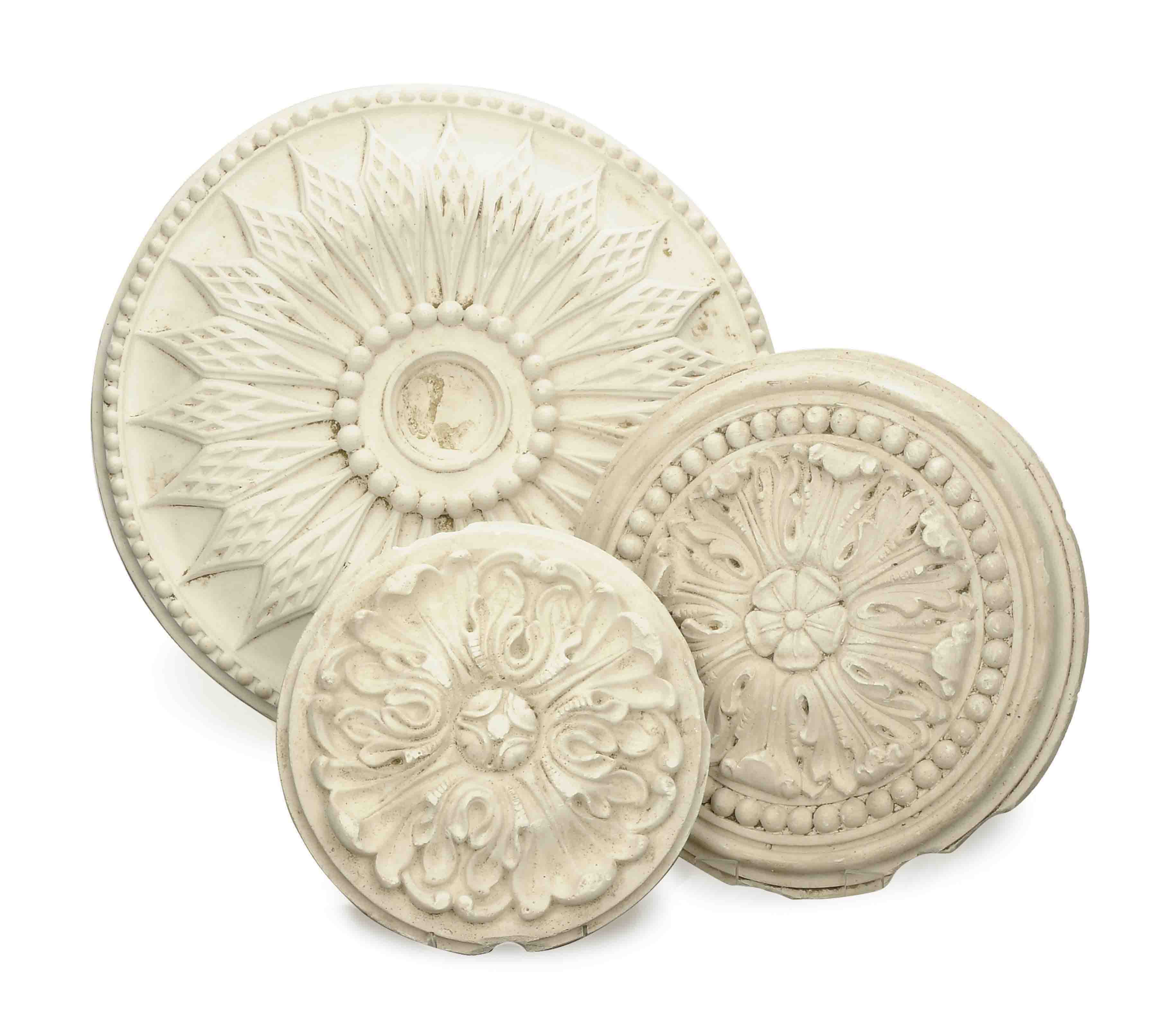 A Group Of Thirteen Plaster Ceiling Medallions Late 20th