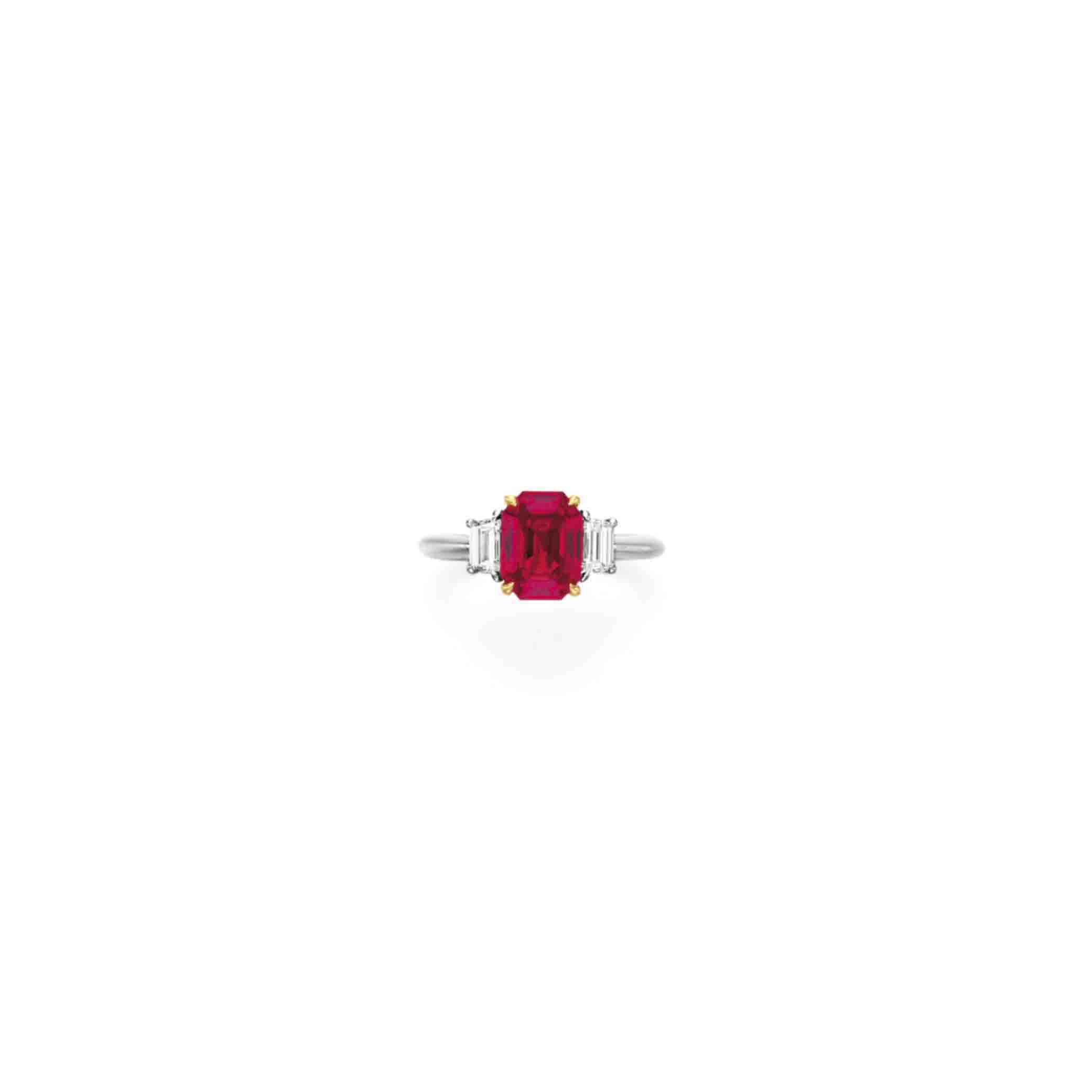 A RUBY AND DIAMOND RING, BY TIFFANY \u0026 CO.