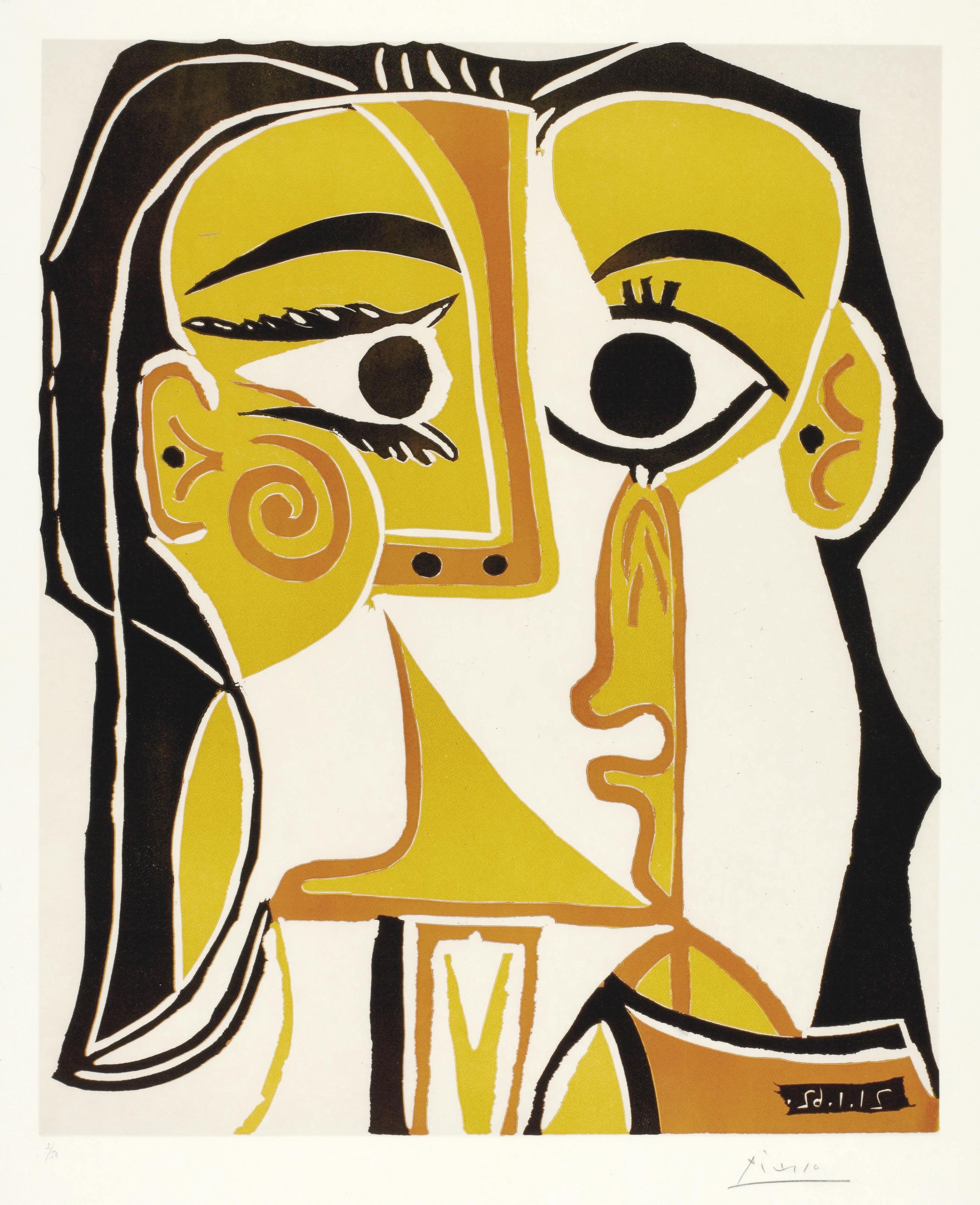 PABLO PICASSO , Portrait Stylisé de Jacqueline (B. 1065 ...