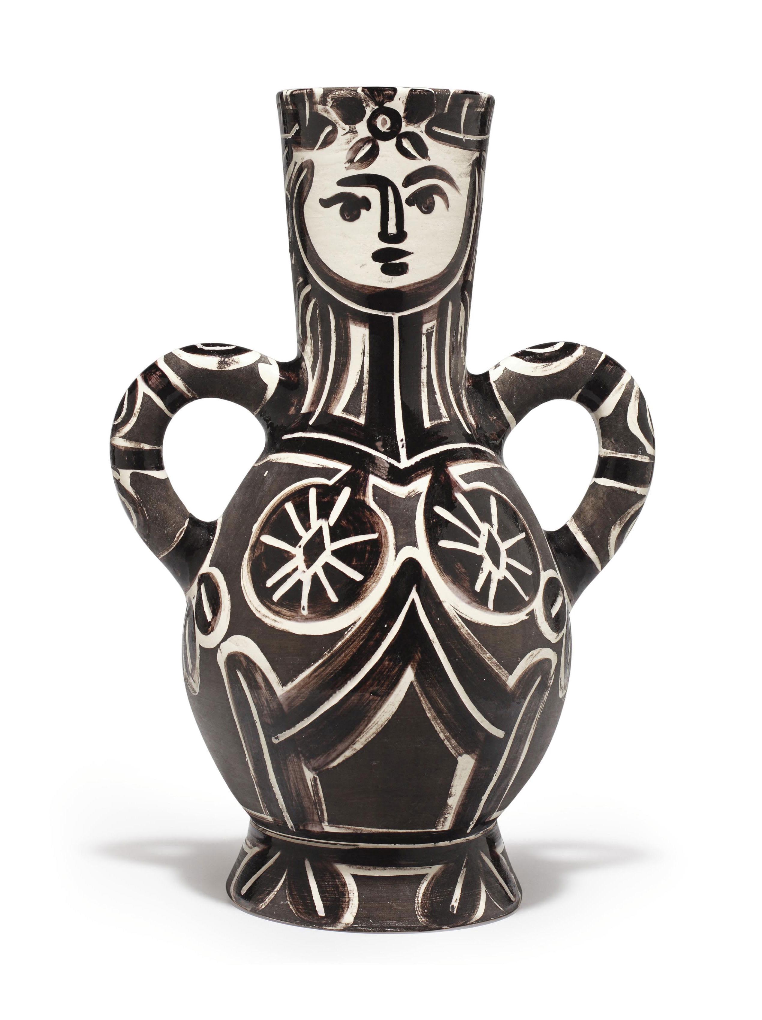PABLO PICASSO (1881-1973) , Vase with Two High Handles (A ...