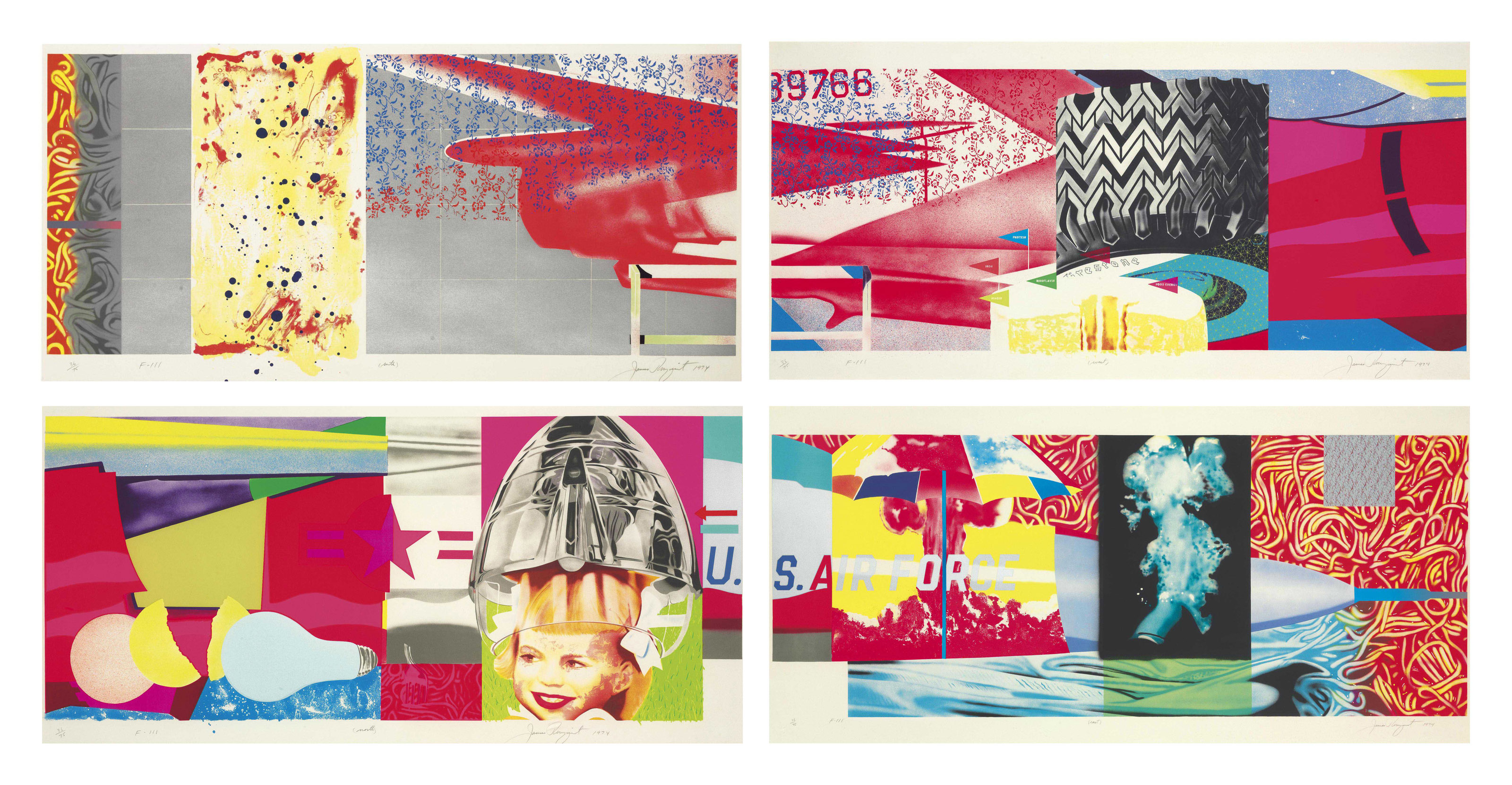 JAMES ROSENQUIST , F111 (South, West, North, East) (Gl. 73) Christie's