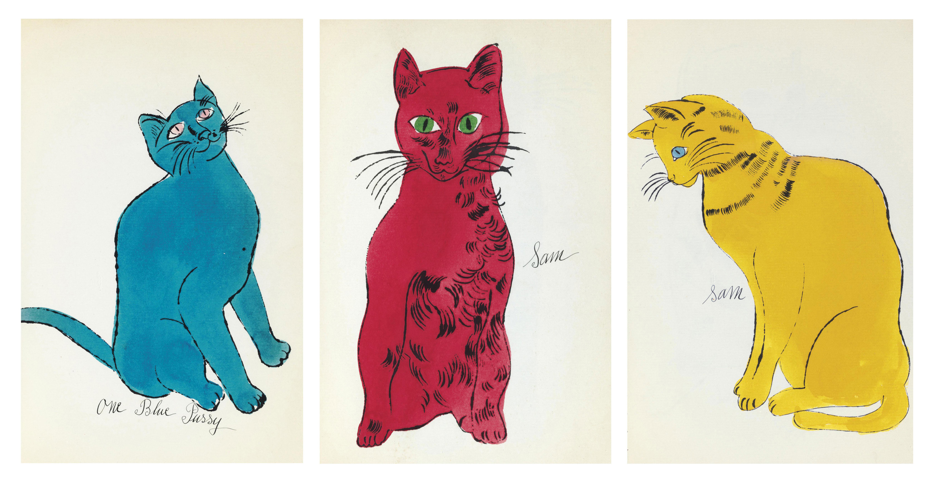Andy Warhol 1928 1987 25 Cats Name D Sam And One Blue Pussy