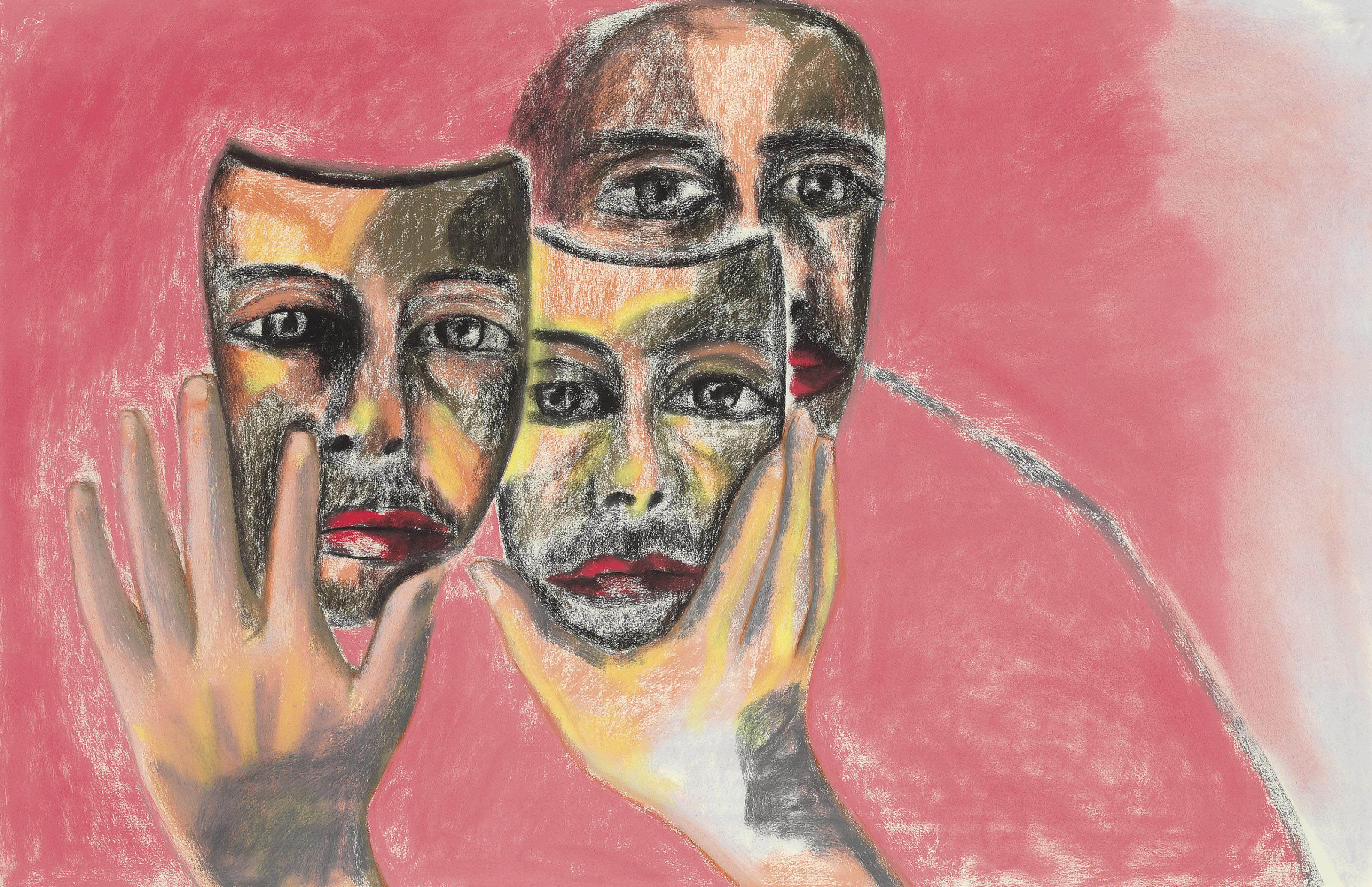 Francesco Clemente (b. 1952) | Self-Portrait Without the Mask | 20th  Century, Drawings & Watercolors | Christie's