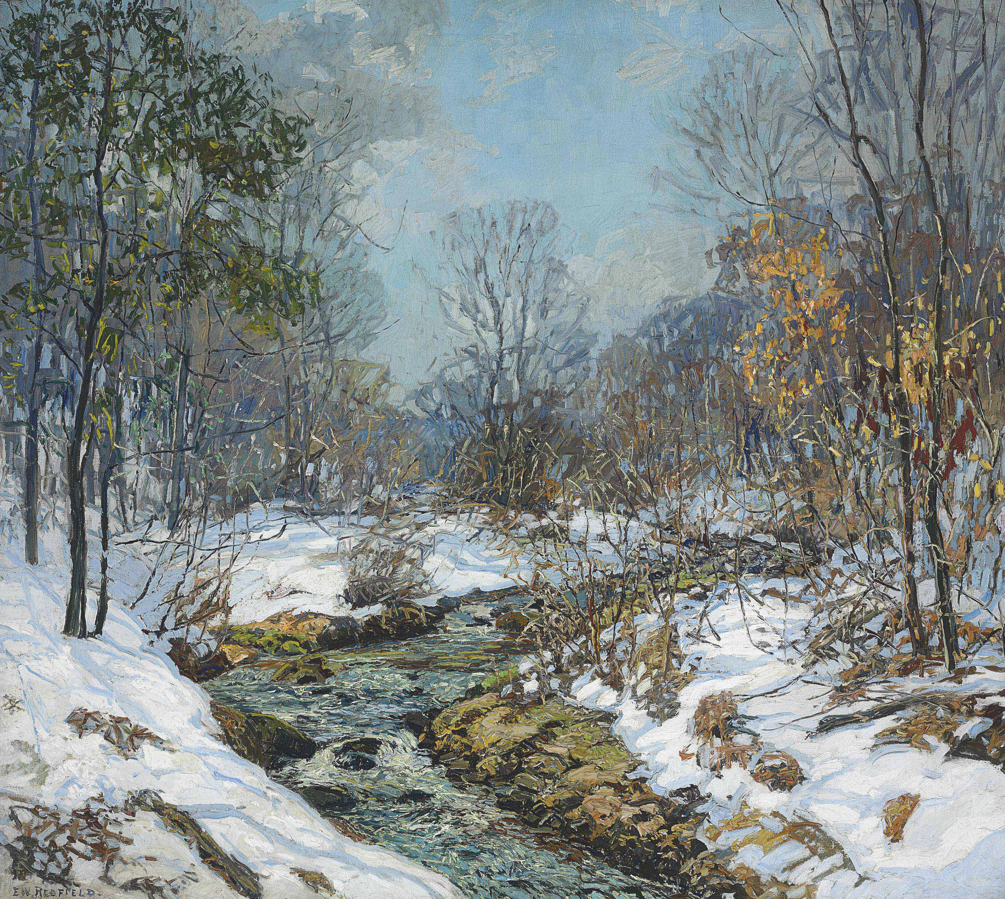 Edward Willis Redfield (18691965) , Melting Snows Christie's