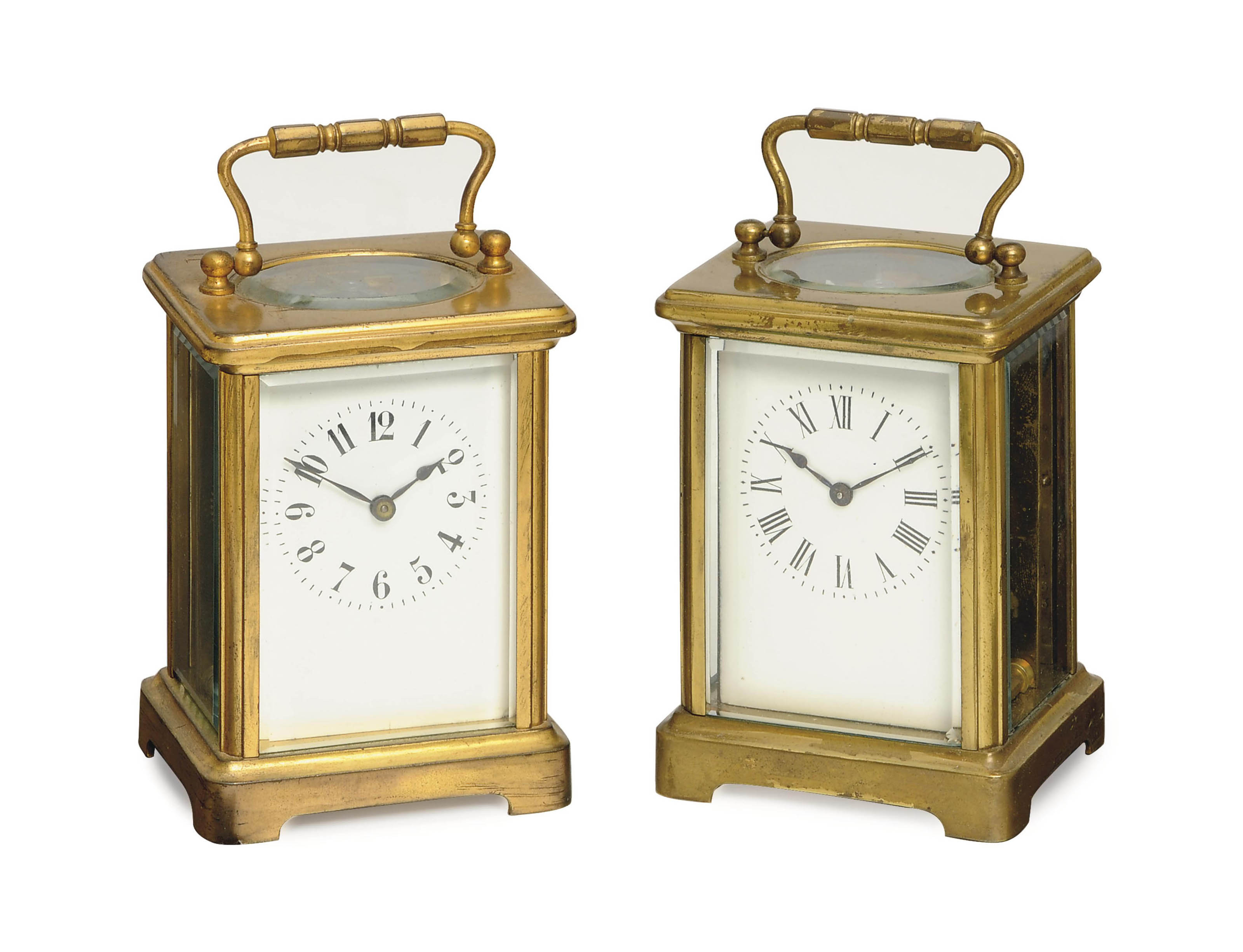 TWO BRASS CARRIAGE CLOCKS, , 20TH CENTURY Christie's