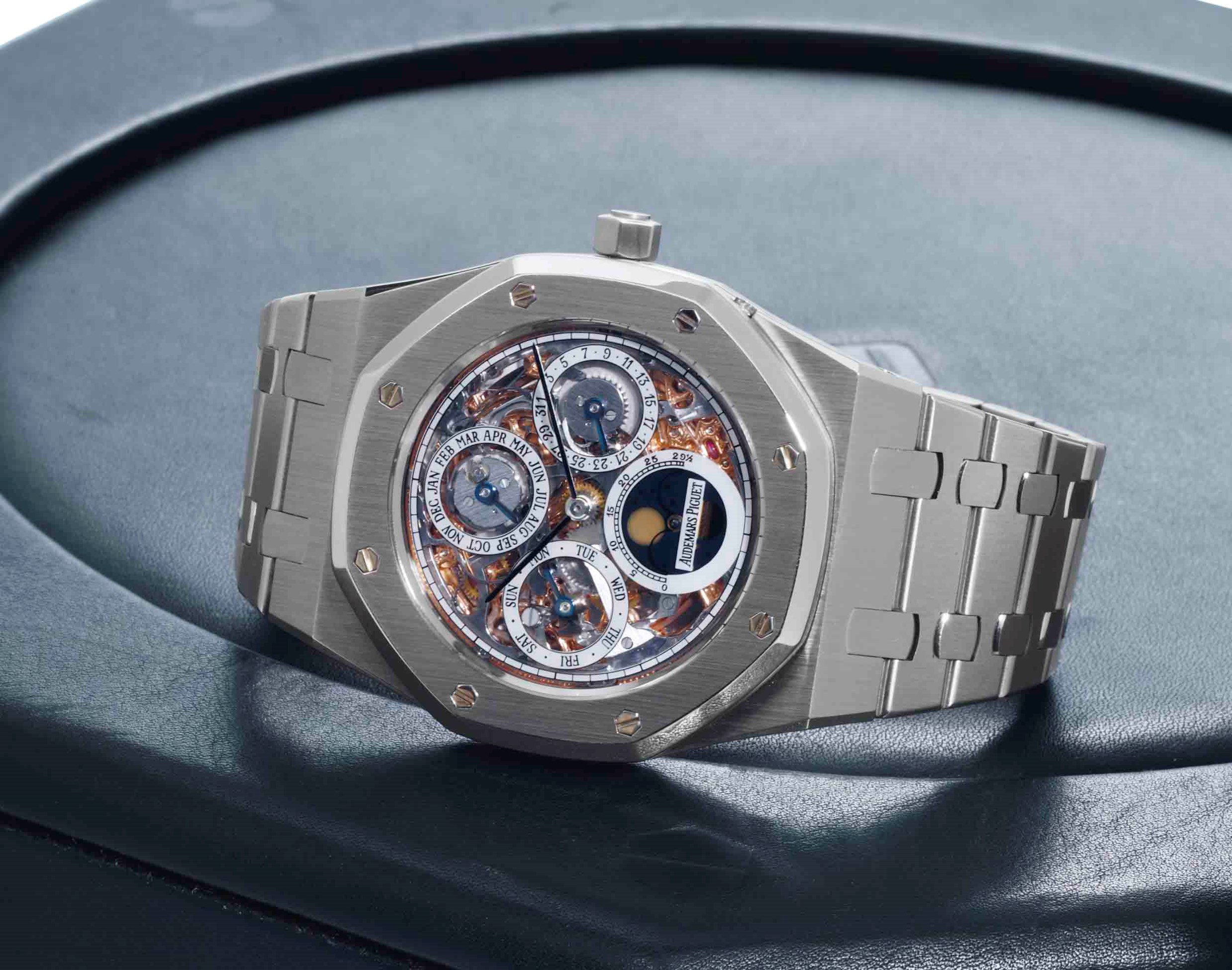 Audemars Piguet. A Fine Stainless Steel Skeletonized Automatic ...