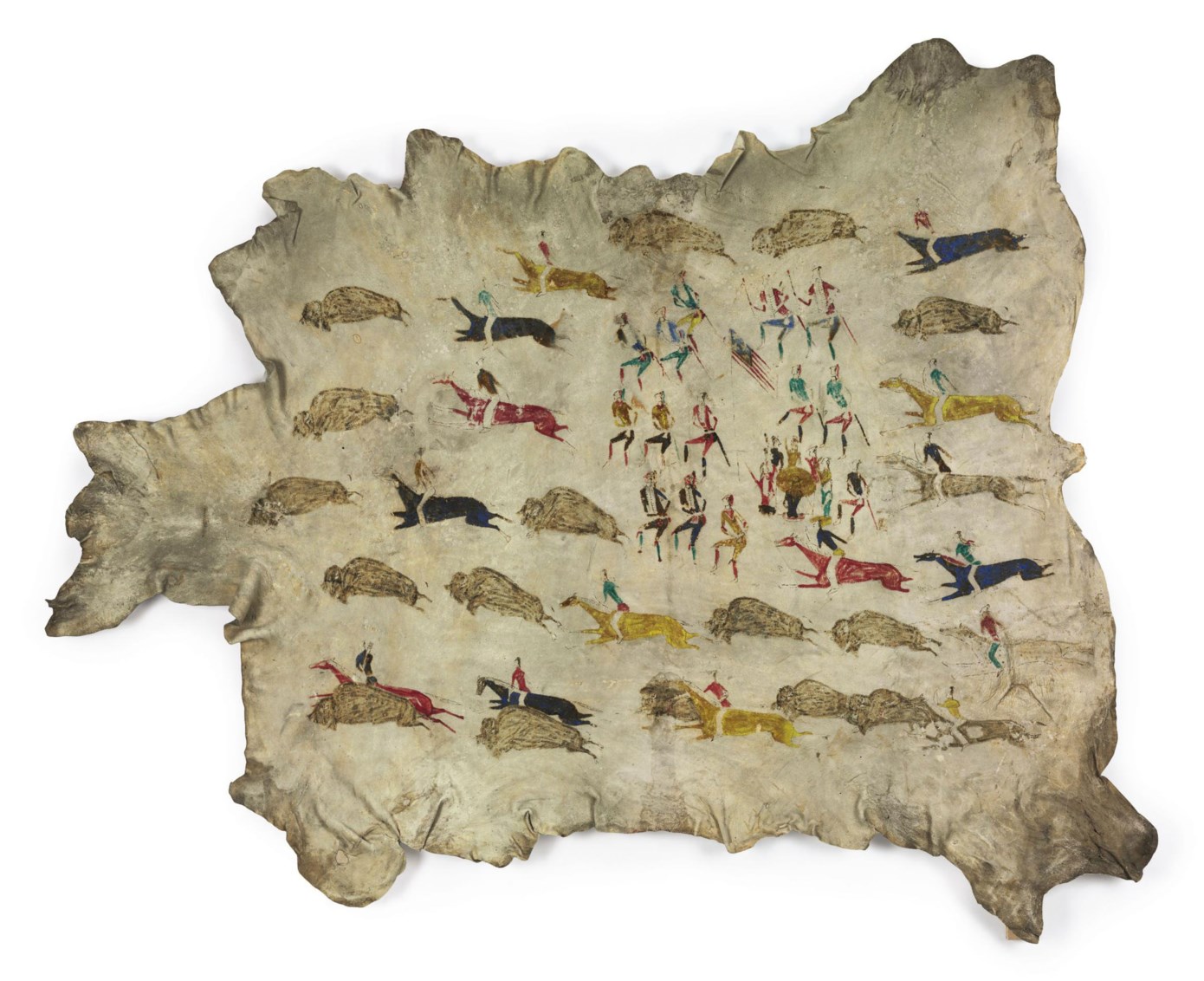 WIND RIVER SHOSHONE PAINTED ELK HIDE , CADZI CODY (1866-1912) | Christie's