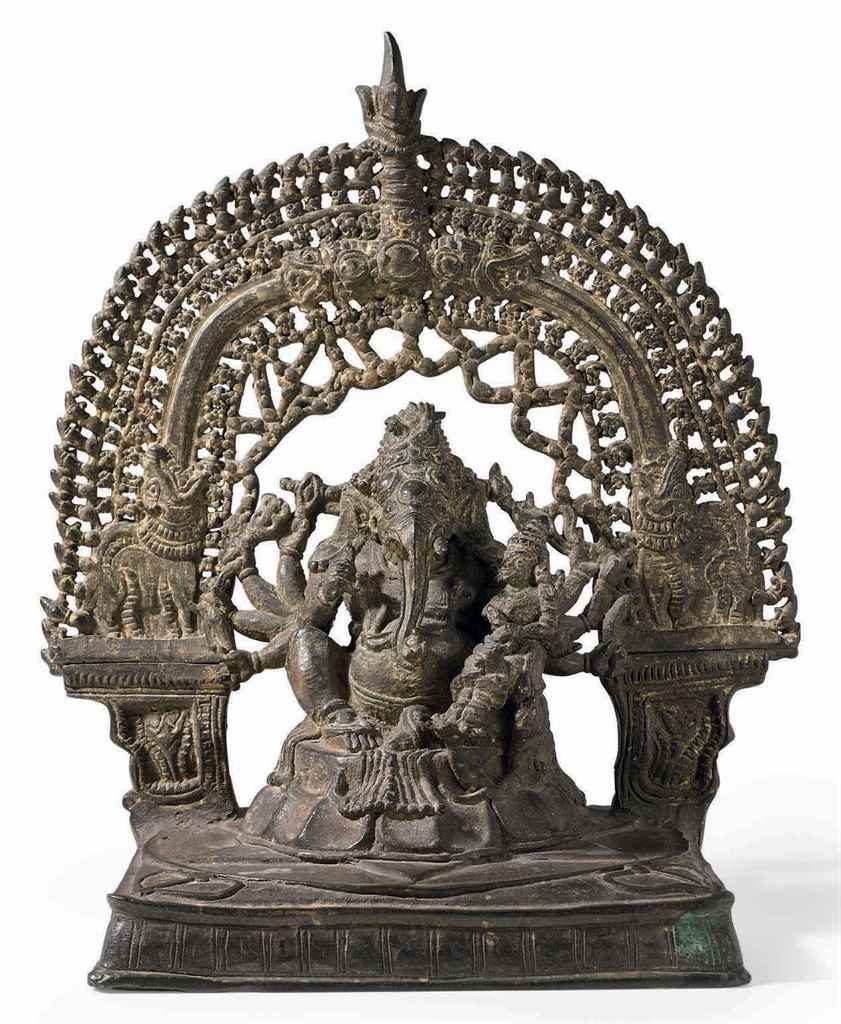 A bronze figure of Mahaganapati , SOUTH INDIA, KERALA ...