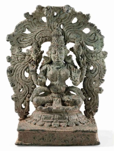 A bronze figure of Vaishnavi , INDIA, KERALA, 16TH CENTURY ...