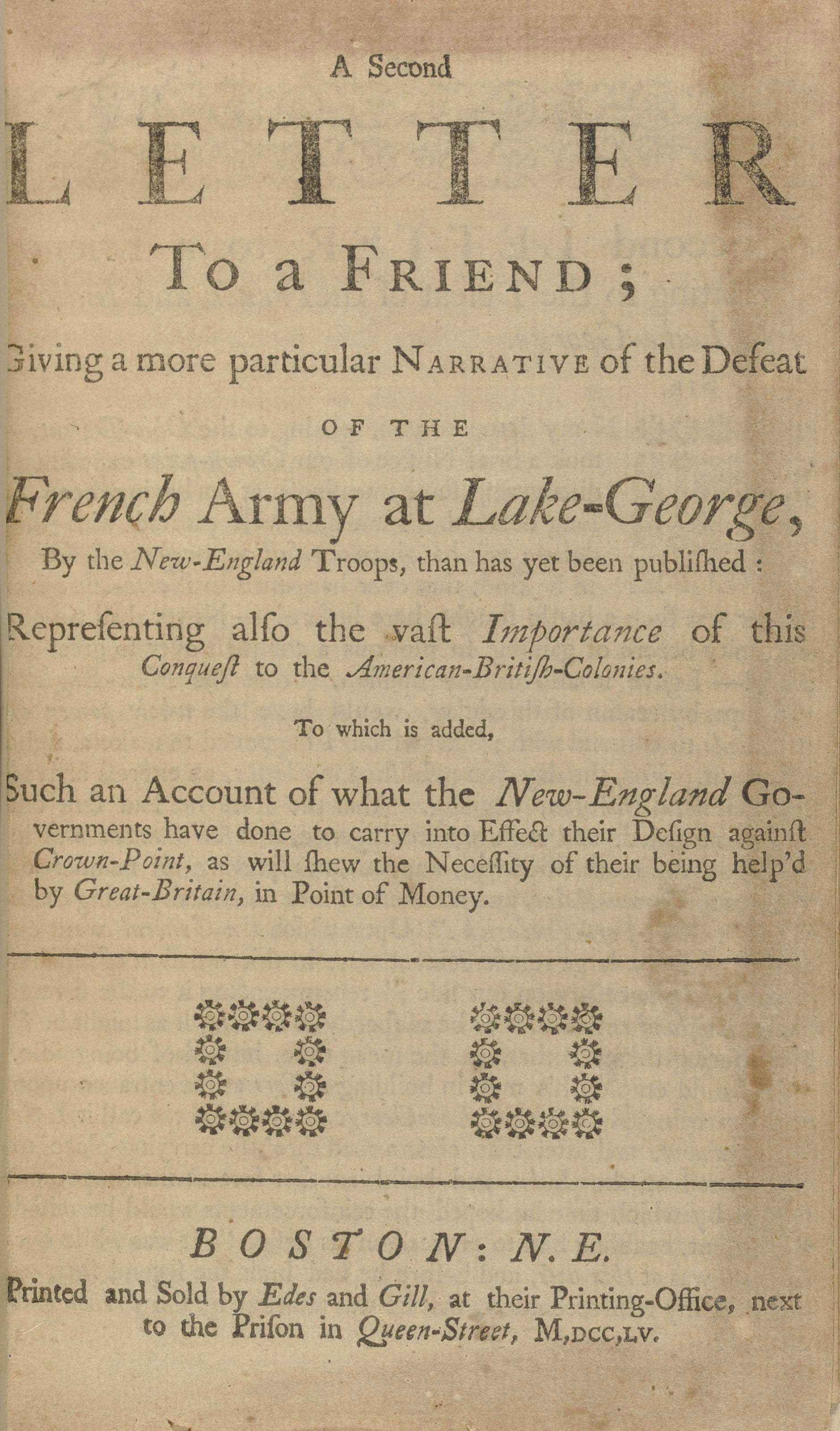 CHAUNCY, Charles (1705-1787). A Second Letter to a Friend ...