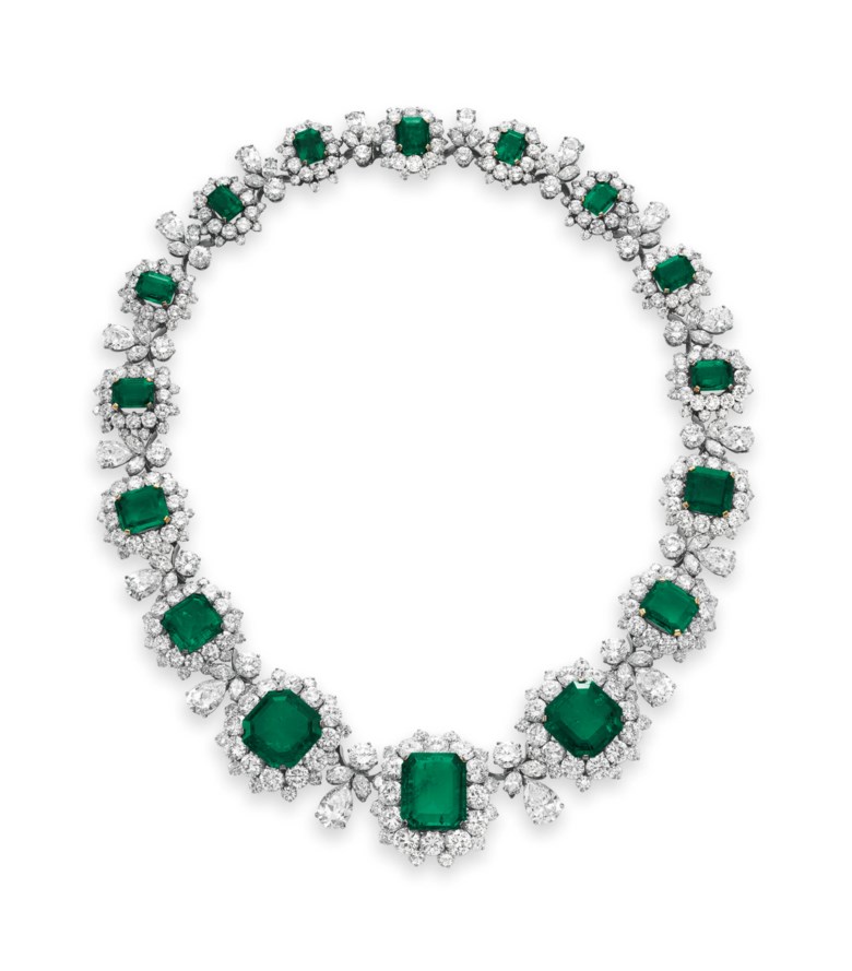 Bulgari emerald and diamond necklace, 1962. Sold for $6,130,500 on 13 December 2011 at Christie’s in New York