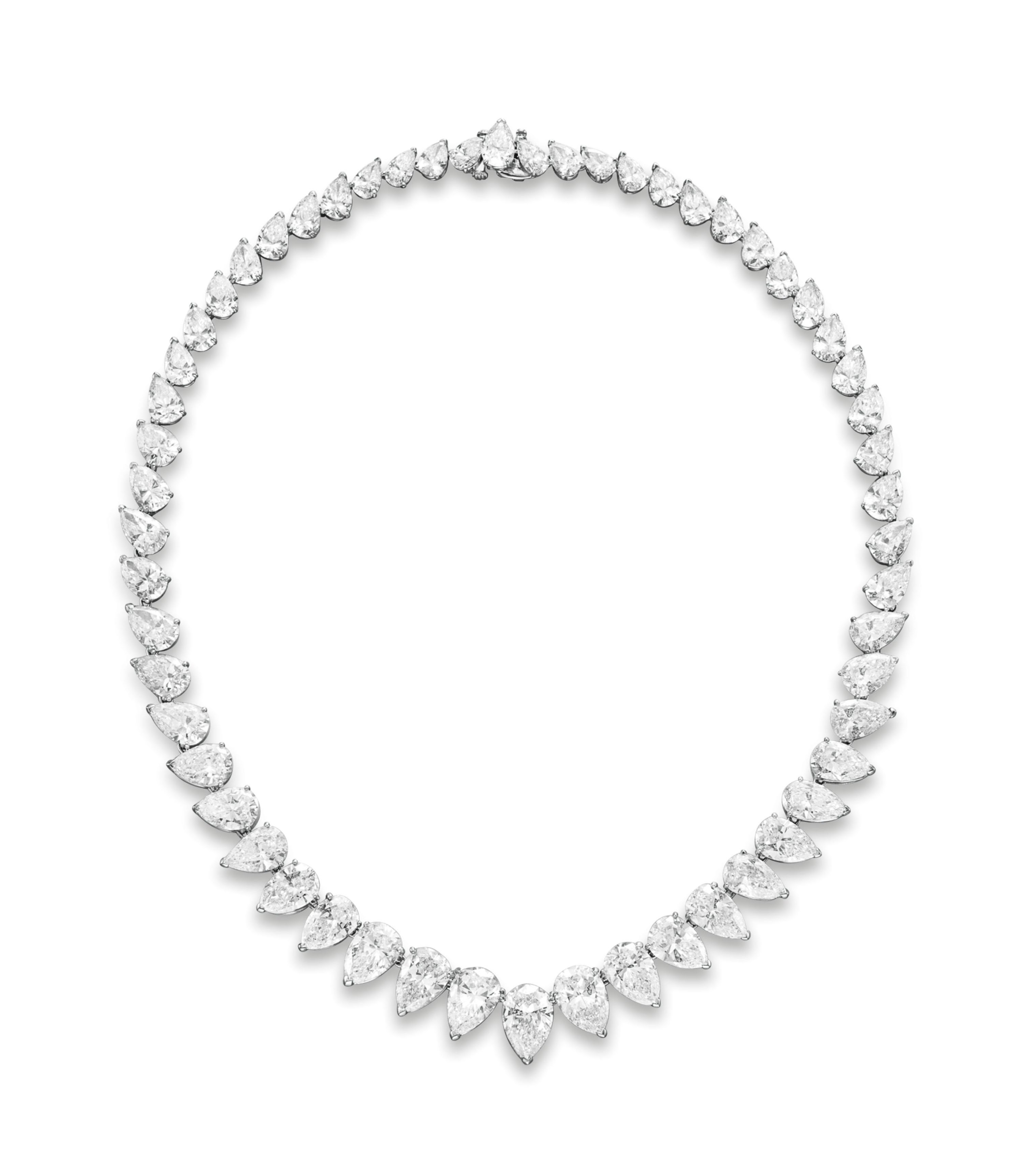 A DIAMOND LINE NECKLACE, BY CARTIER Christie's