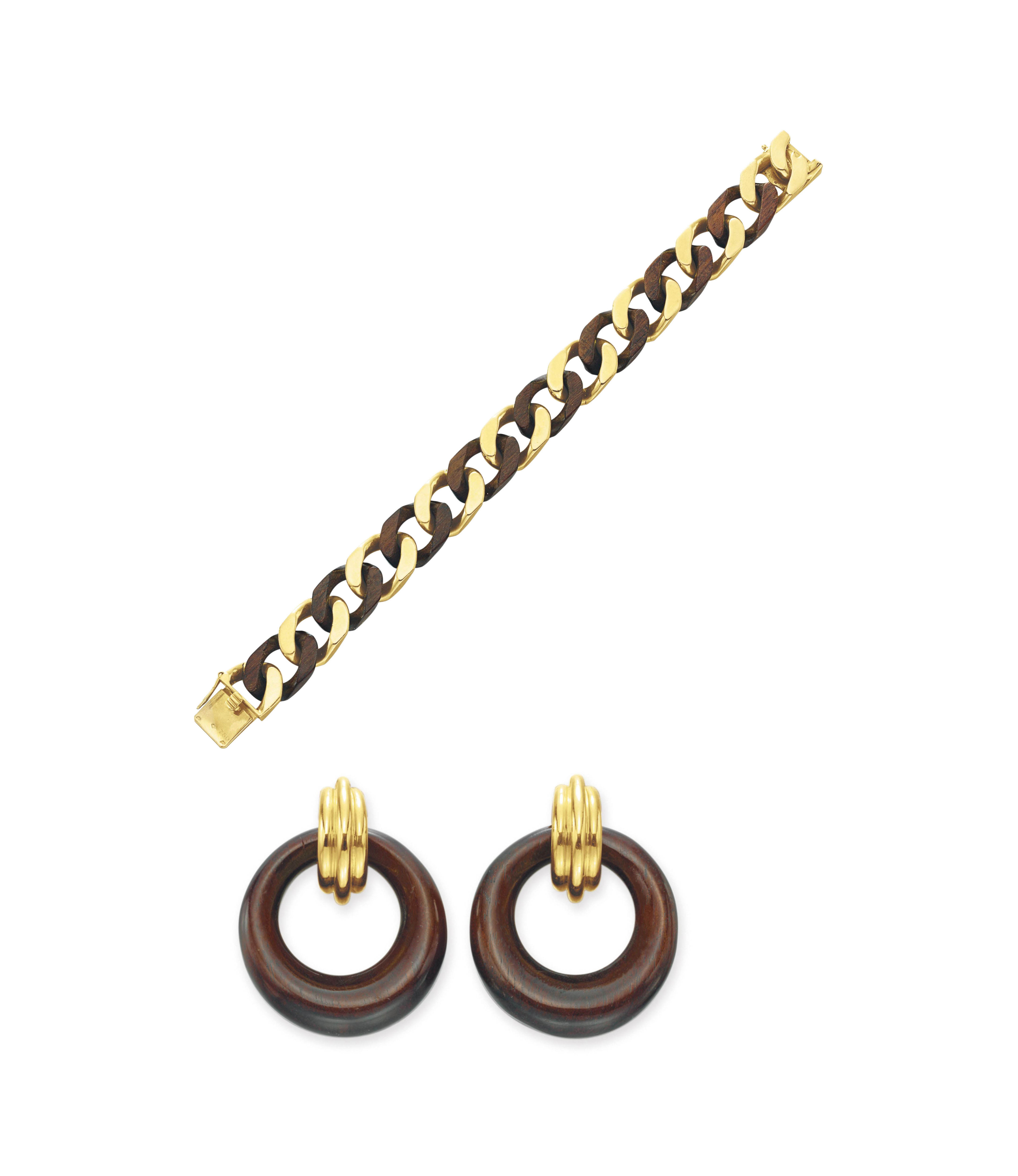Wood and gold jewelry sale