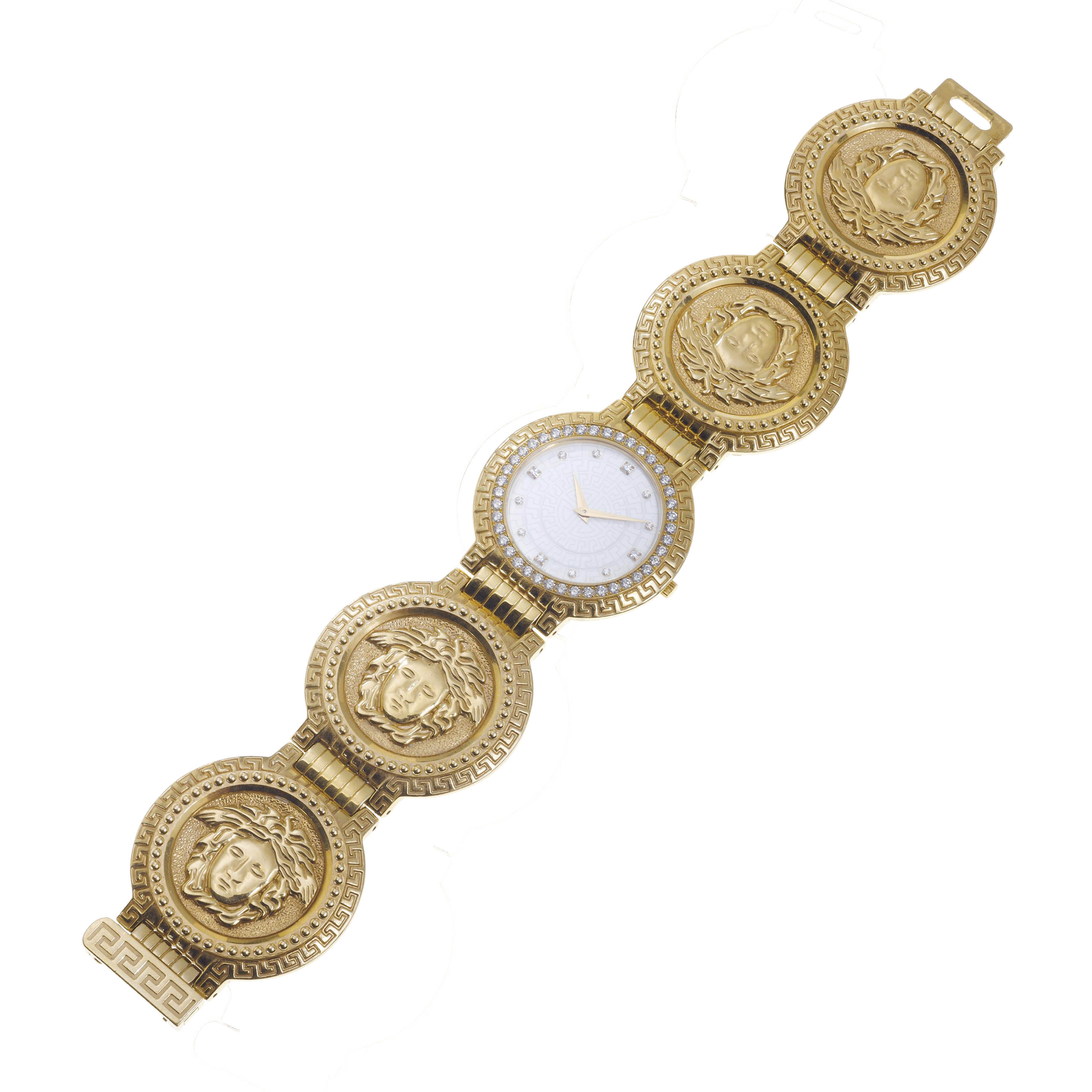A DIAMOND AND GOLD WRISTWATCH, BY GIANNI VERSACE