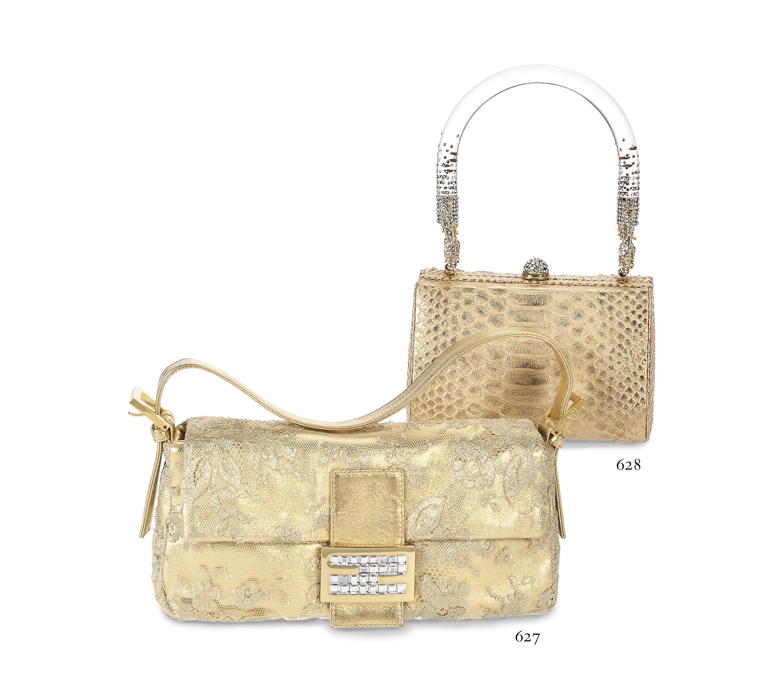gold fendi baguette