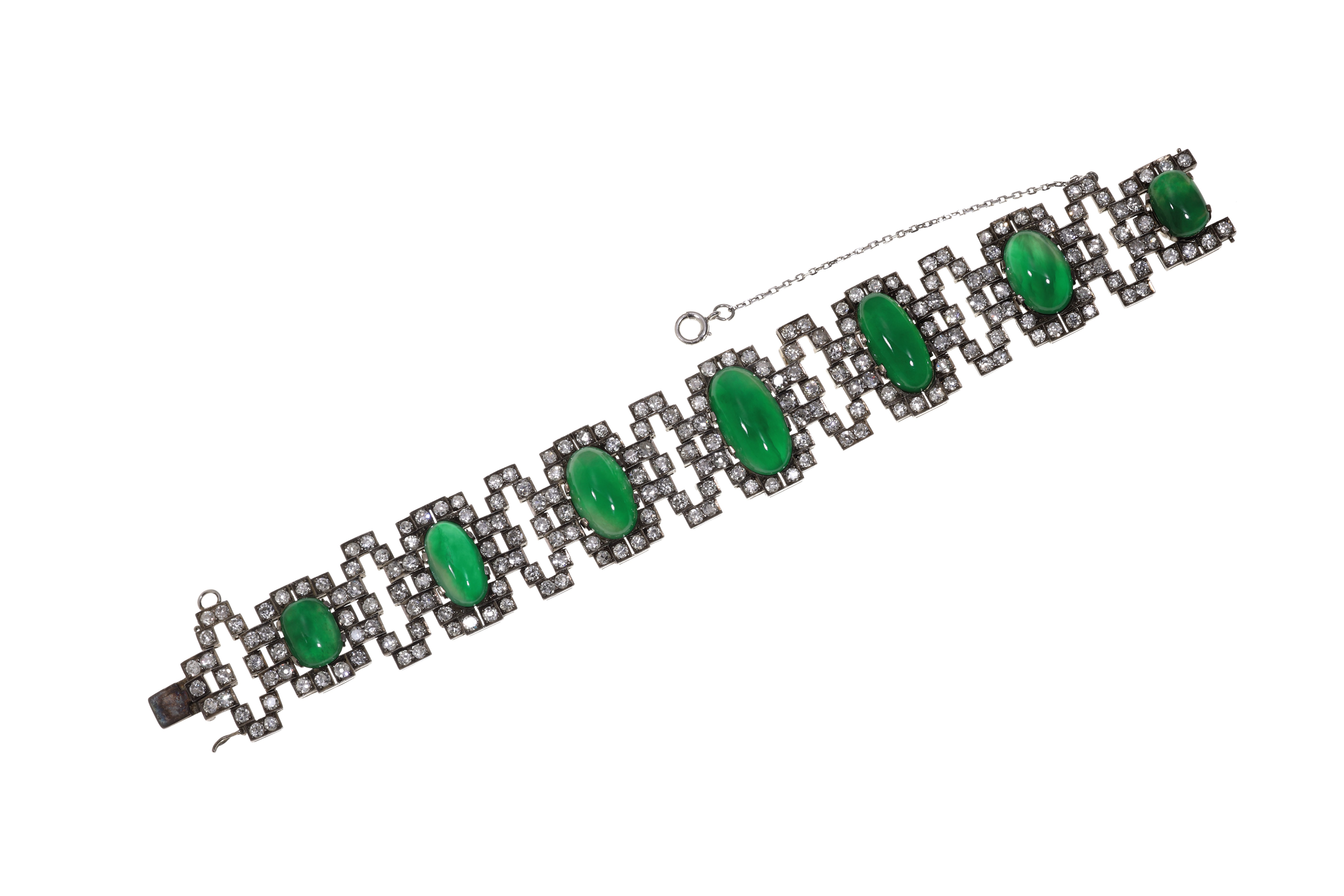 A JADE AND DIAMOND BRACELET | Christie's