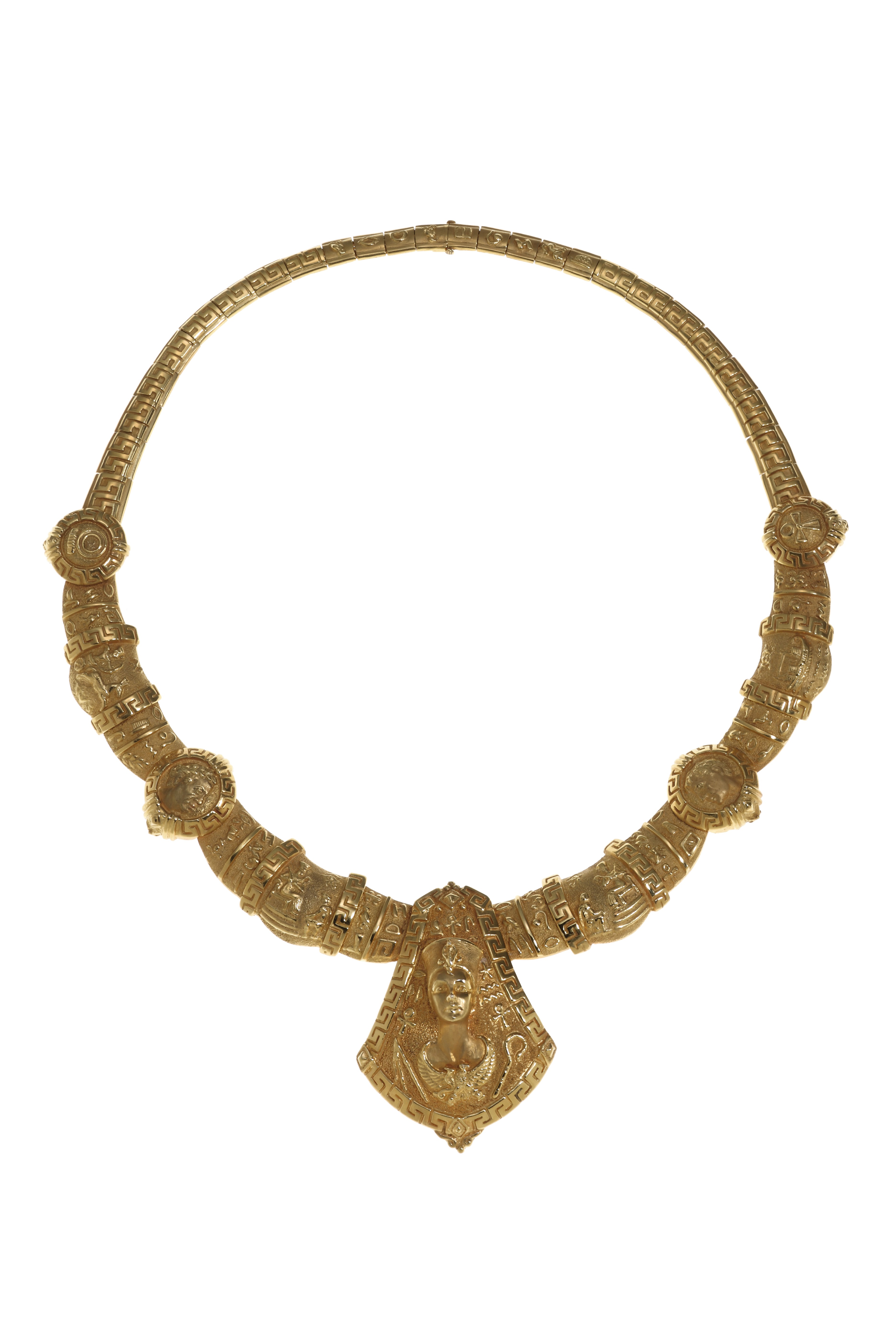 Egyptian gold pendant necklace