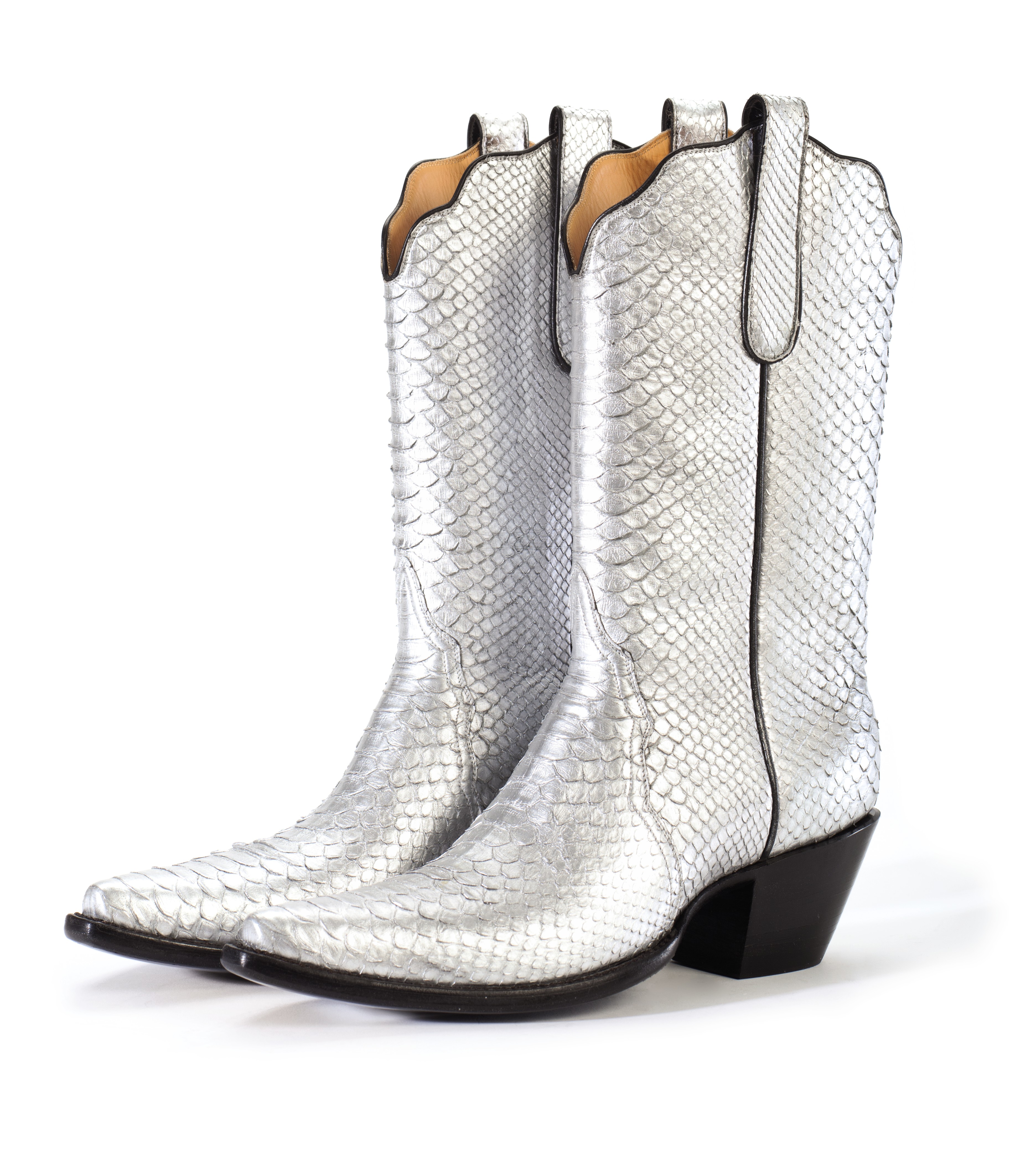 metallic cowboy boots