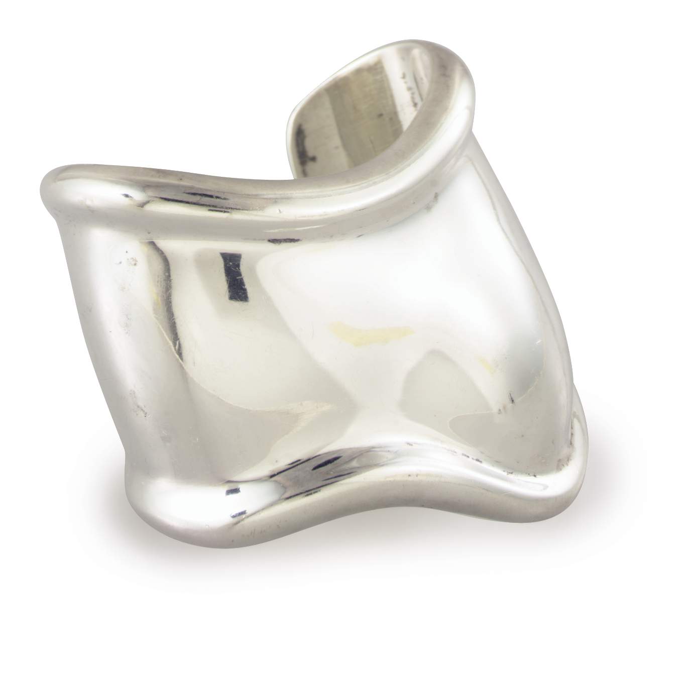A silver Bone Cuff bracelet, by Elsa Peretti for Tiffany &amp; Co. 1978. Sold for $5,760 on 17 December 2011, online