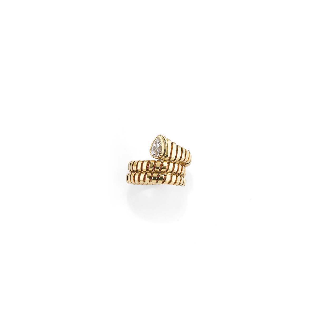 ANELLO A SERPENTE CON DIAMANTE FIRMATO BULGARI Christie s