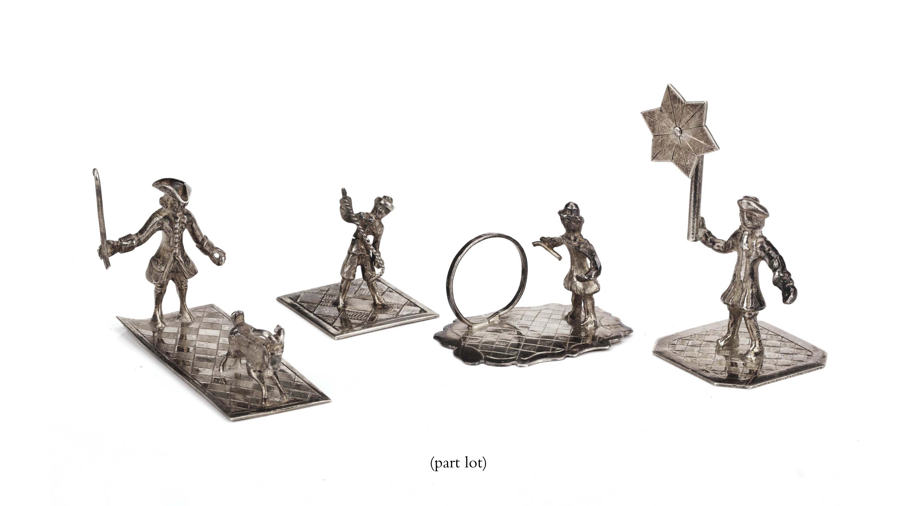 A collection of Dutch silver miniature toys