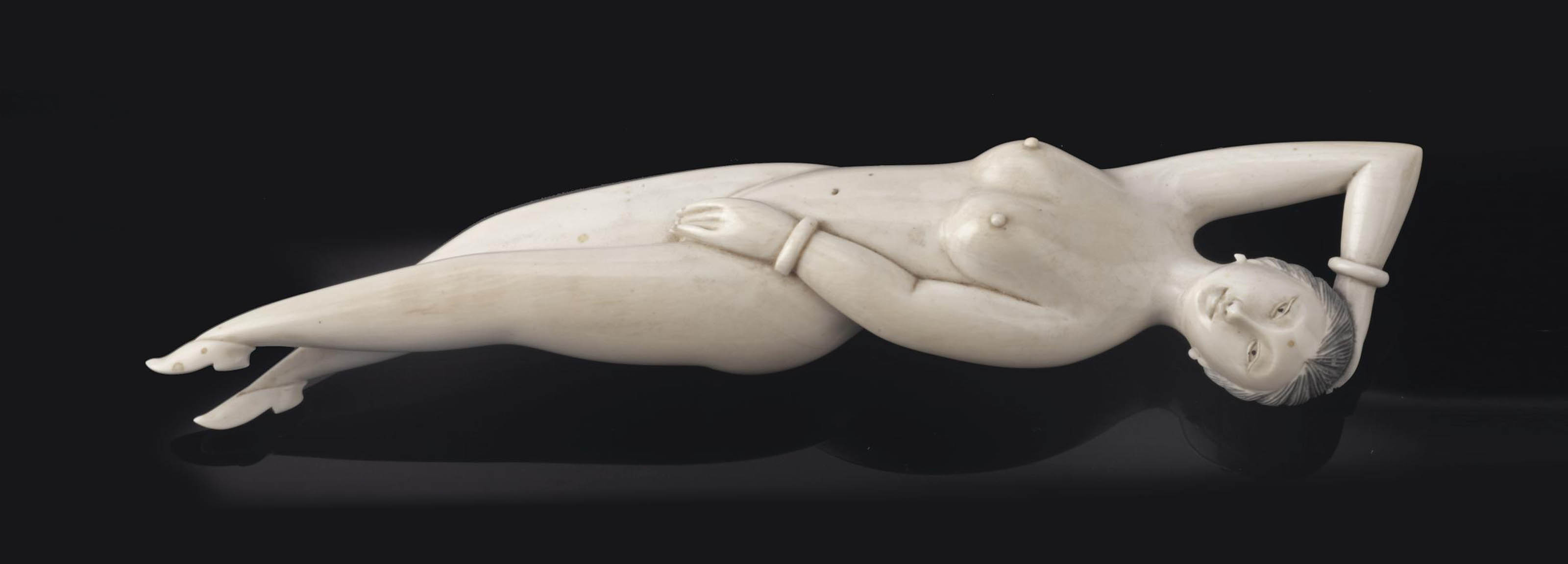 A Chinese Ivory Carving Of A Doctor S Lady 19th Century