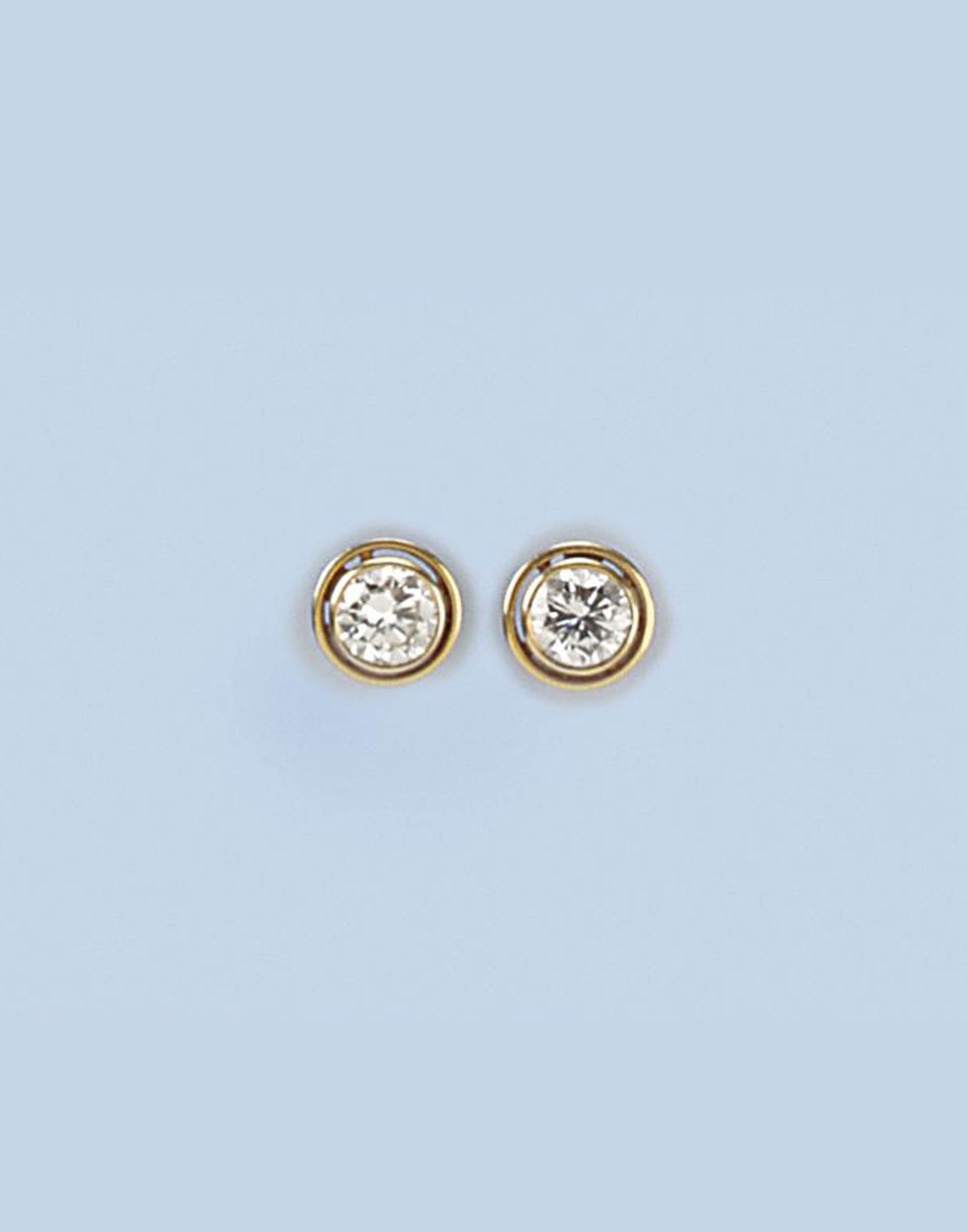 Single stone earrings online clearance