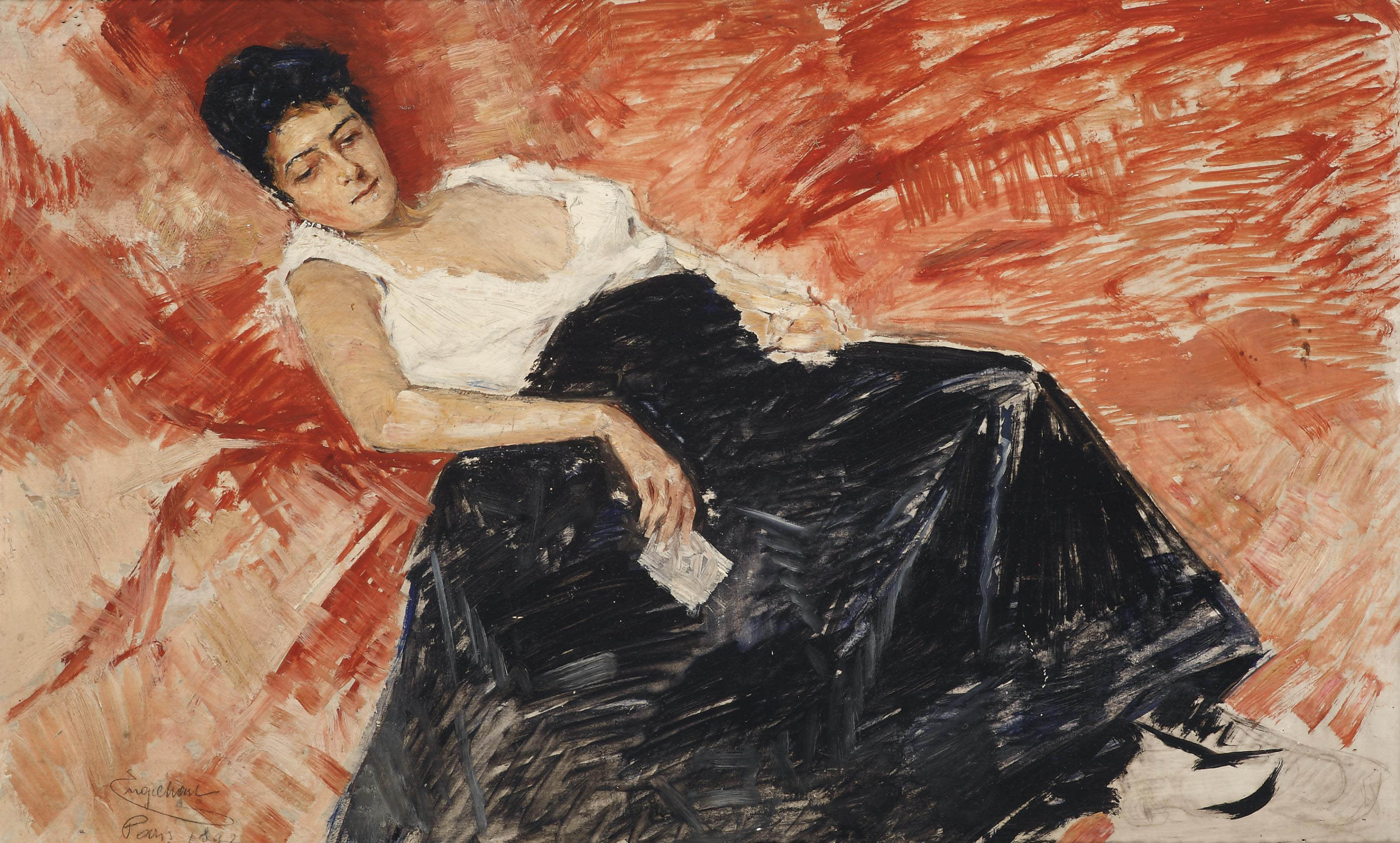 Josef Anton Engelhart (18641941) , Reclining woman Christie's