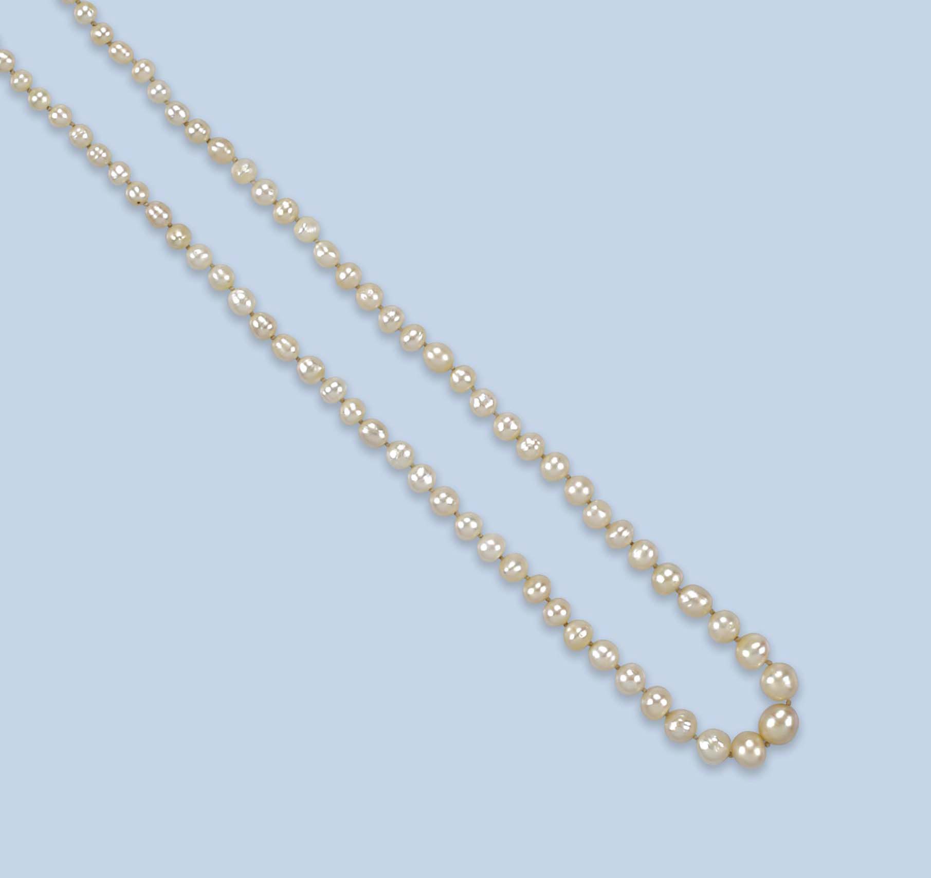 AN ANTIQUE NATURAL PEARL NECKLACE | Christie's