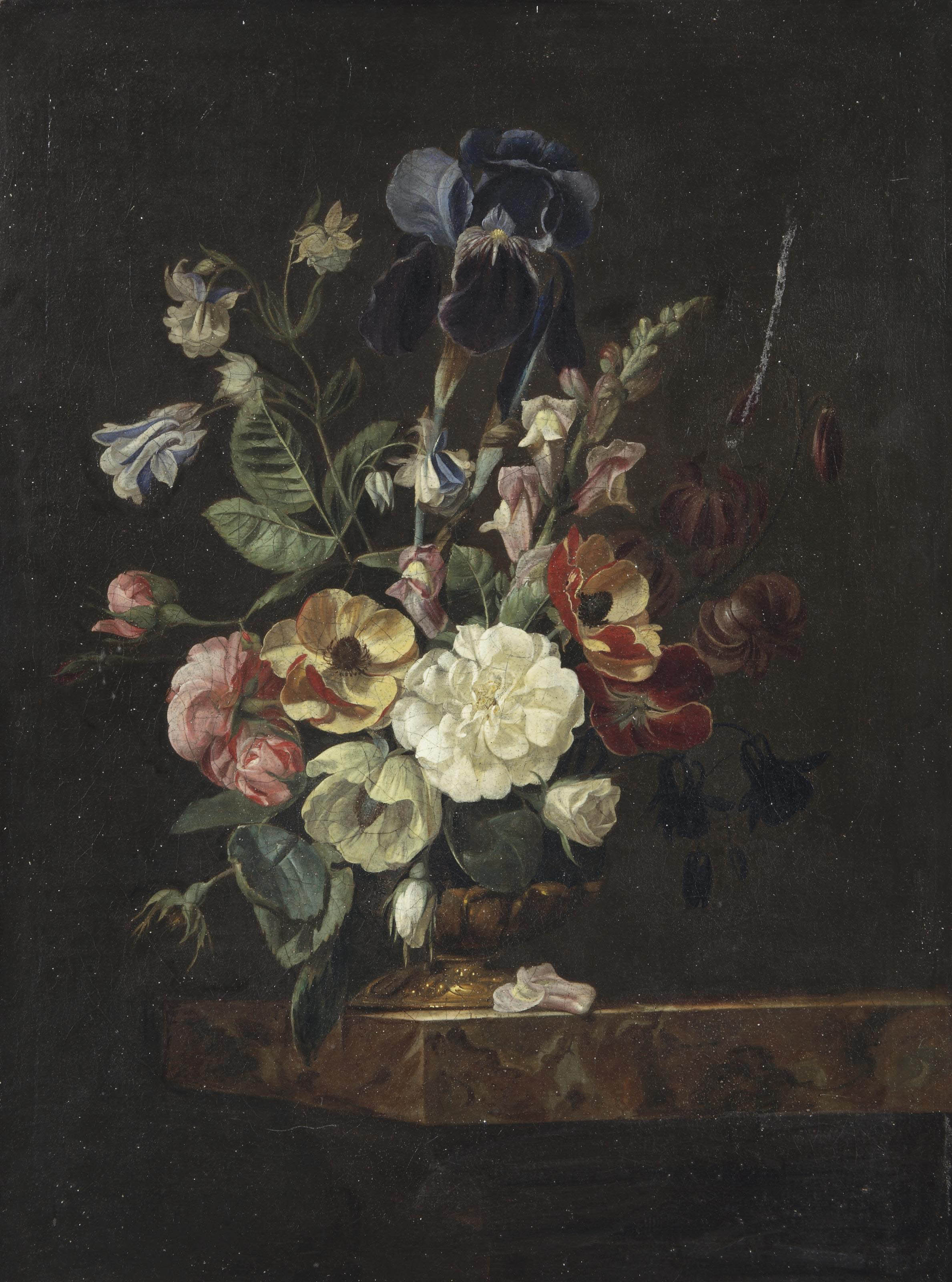 Jacques Samuel Bernard (active between 16571667) , Carnations, blue
