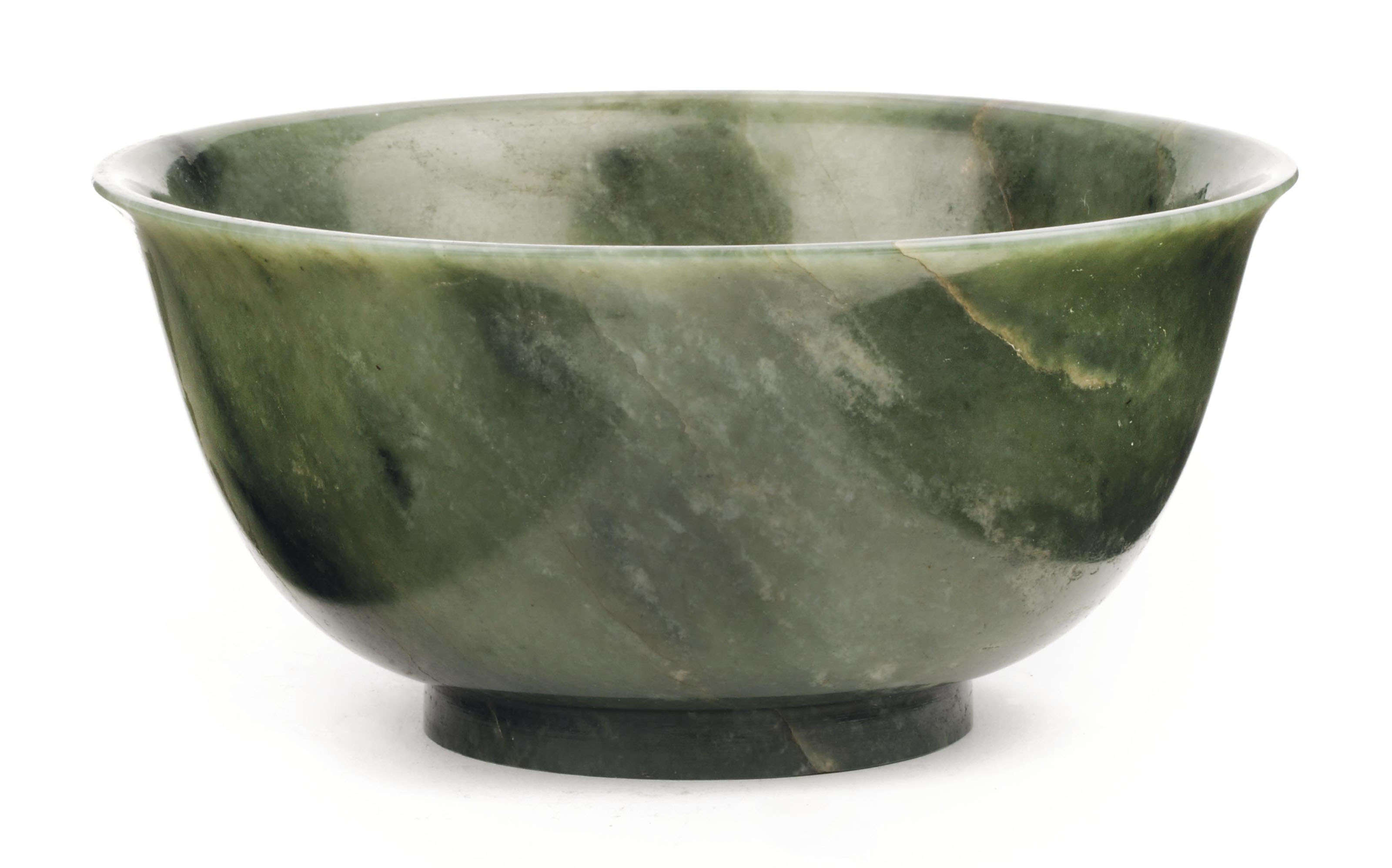 A Chinese jade bowl , 19TH 20TH CENTURY, WITH QIANLONG SEAL MARK
