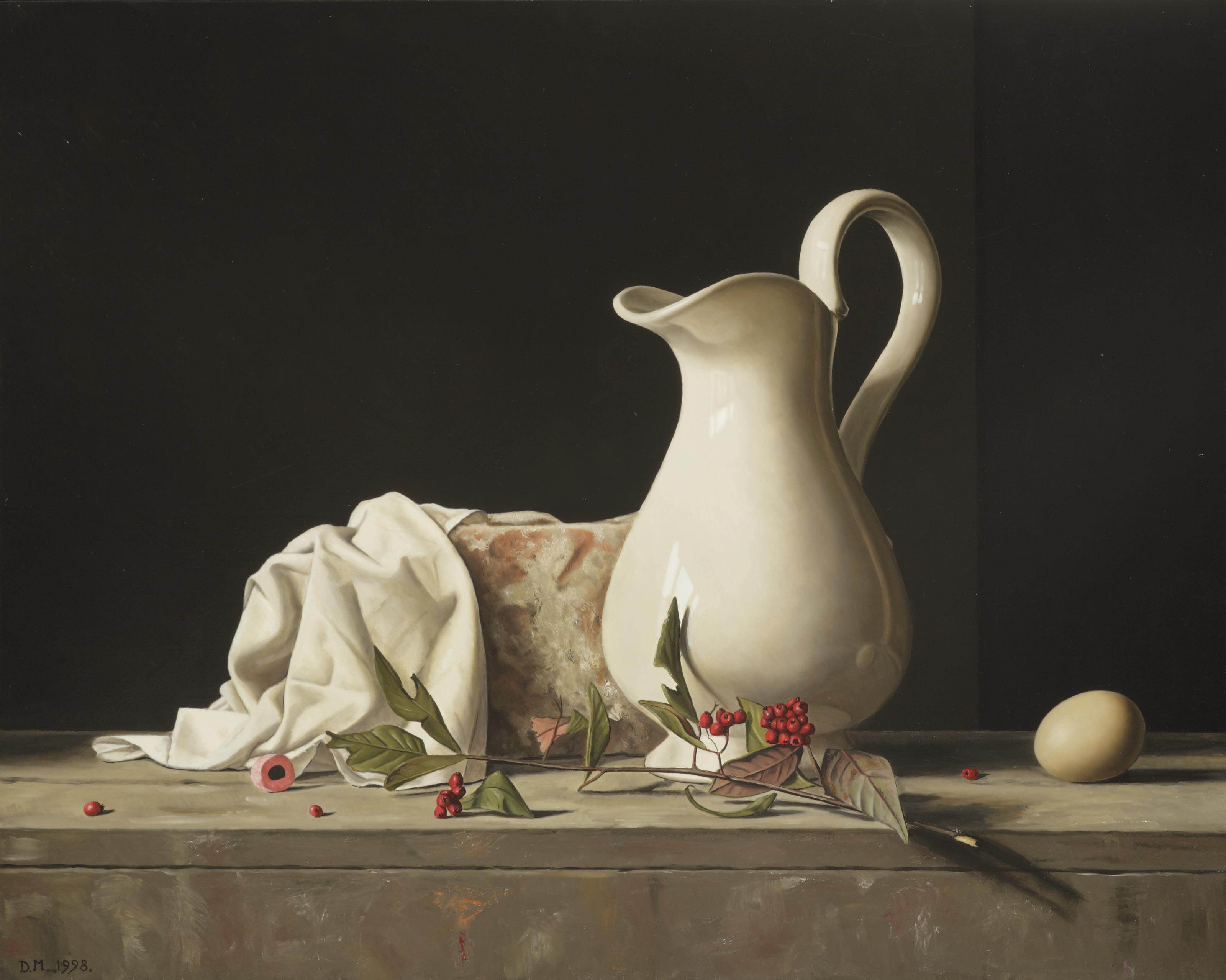 Dennis Mogelgaard B 1959 Still Life With A White Jug