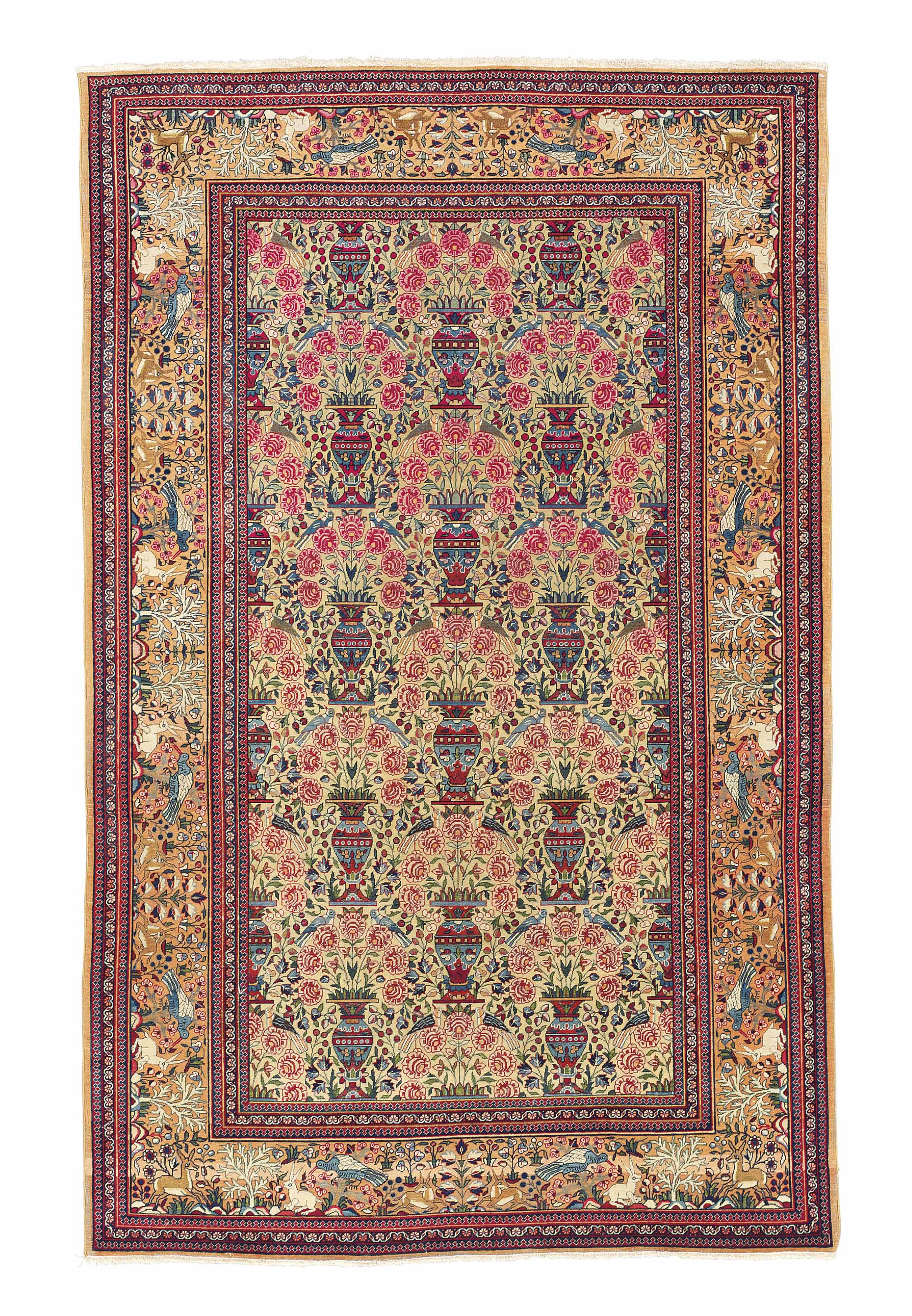A 'DABIR' KASHAN RUG , CENTRAL PERSIA, CIRCA 1930 | Christie's