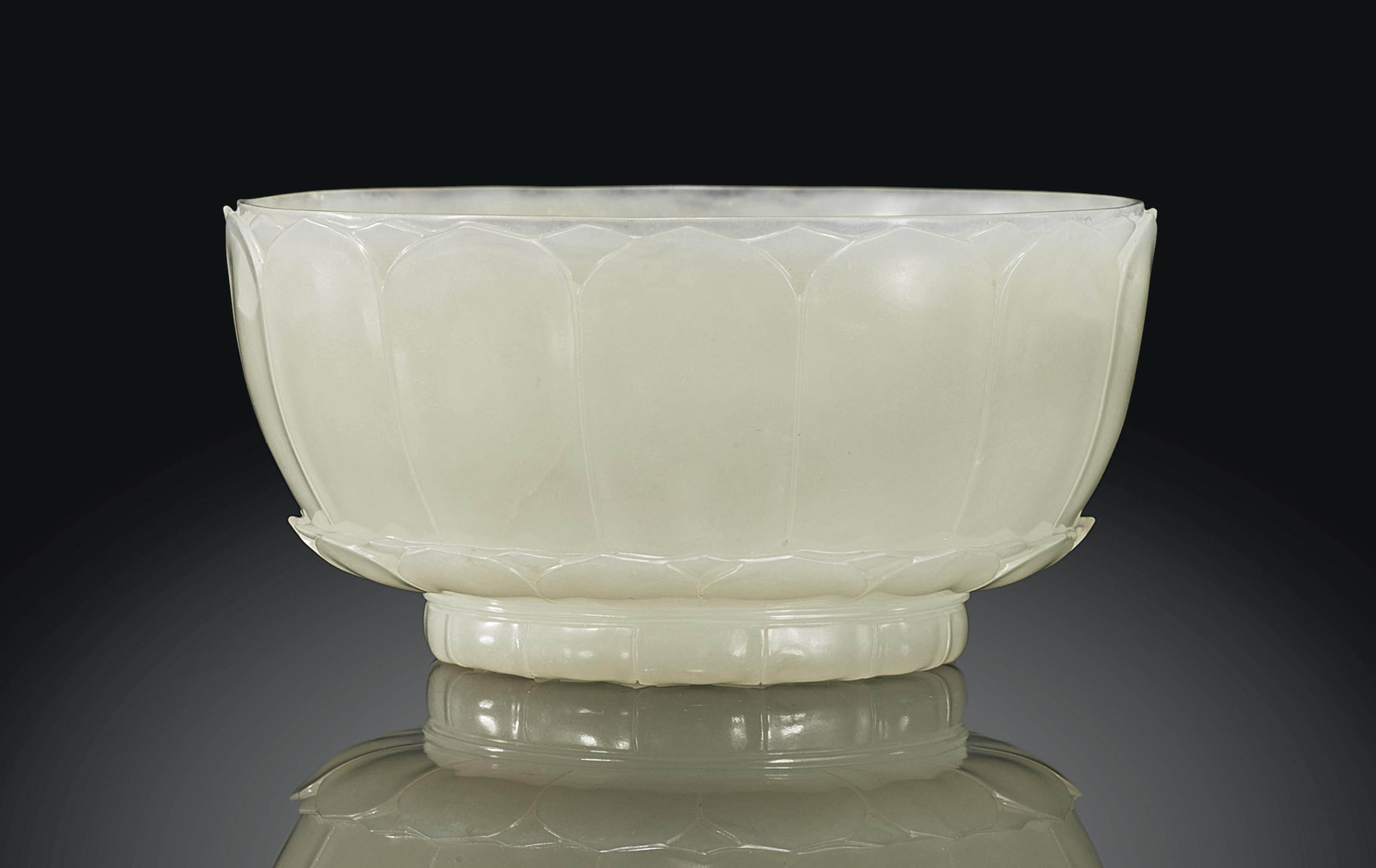 A WHITE JADE LOTUS BOWL Christie's