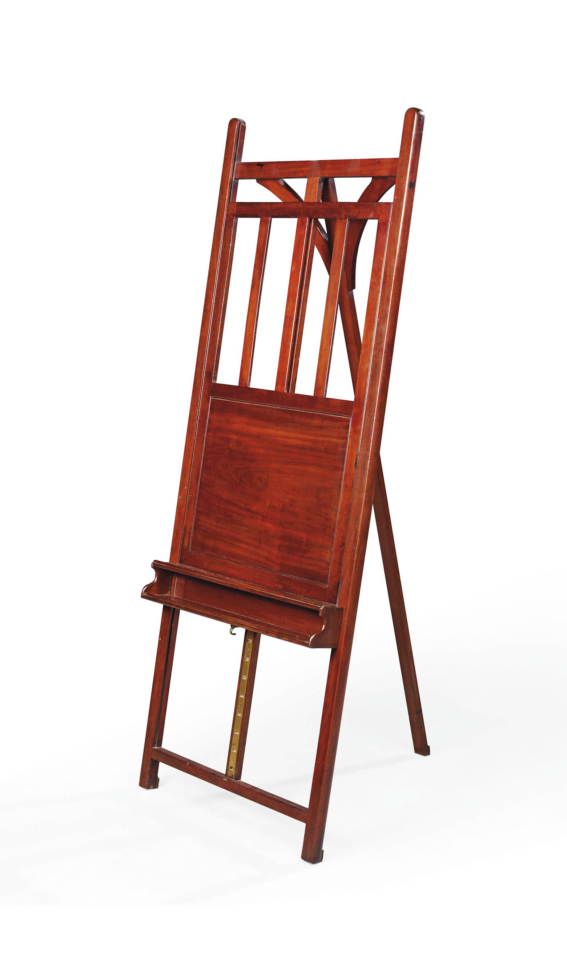 A SCOTTISH LATE VICTORIAN MAHOGANY PICTUREEASEL , BY JOHN TAYLOR & SON