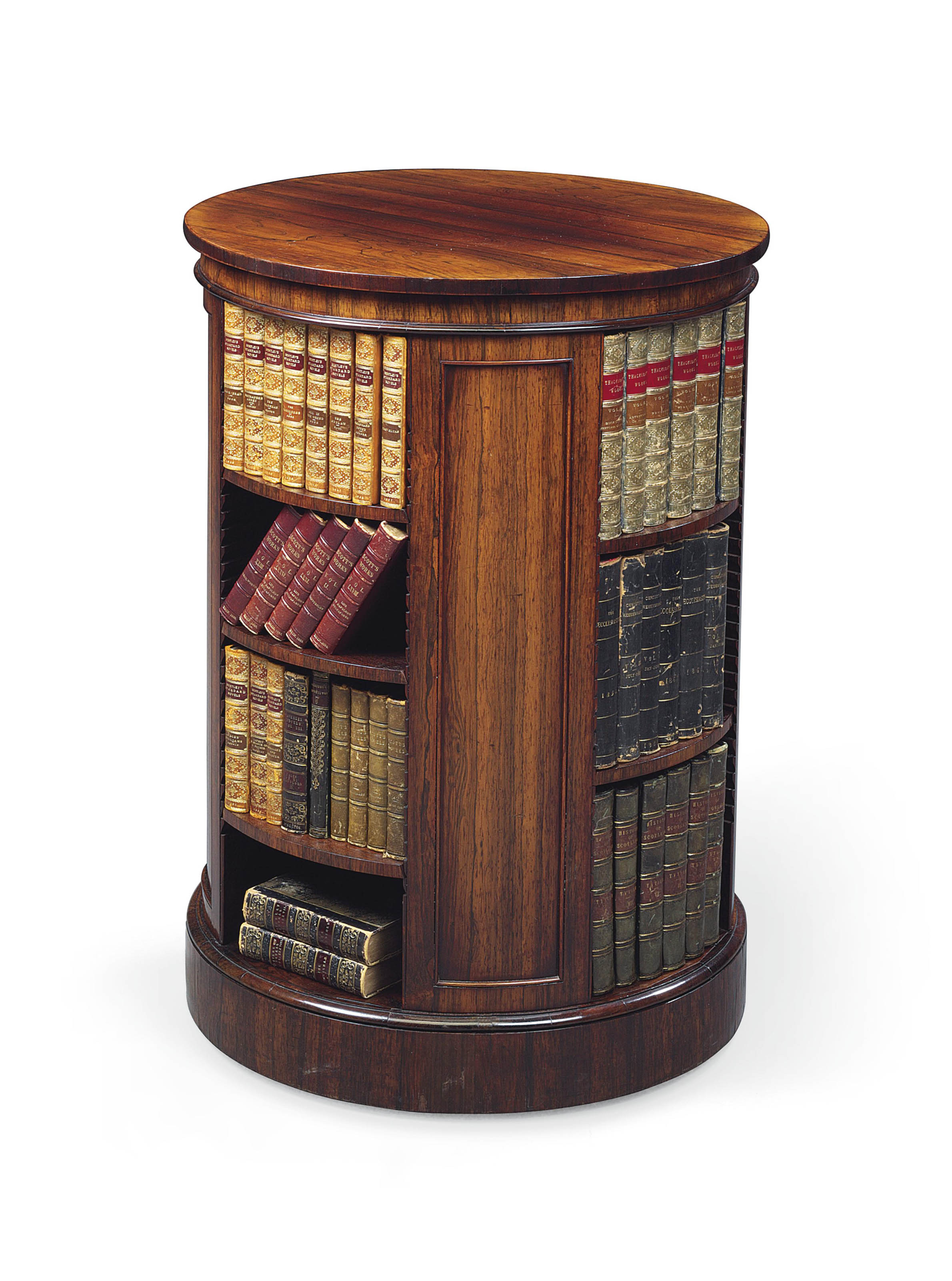 A IV ROSEWOOD CIRCULAR BOOKCASE , BY GILLOWS, CIRCA 182030