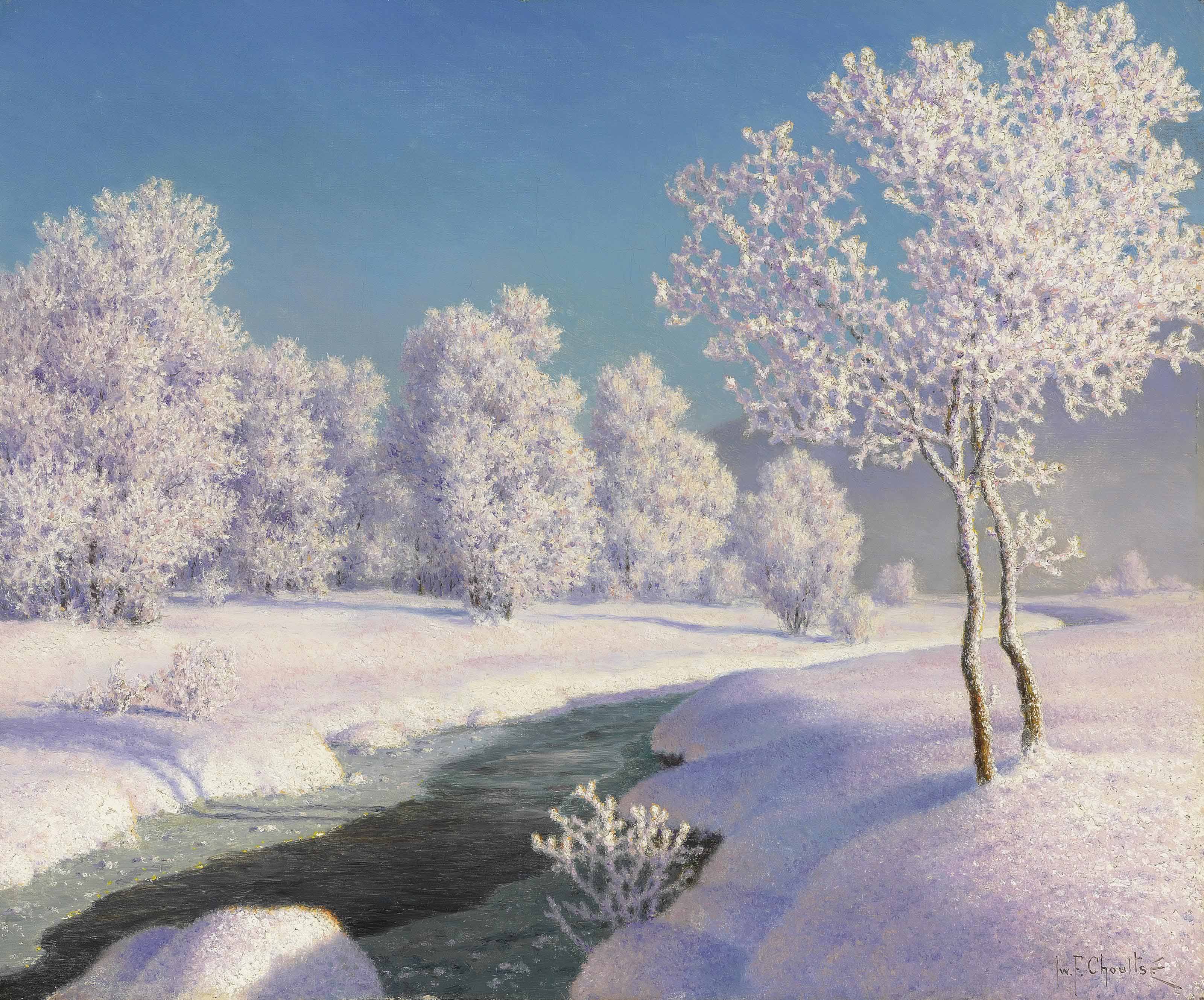 Ivan Choultse 1874 1939 Winter Morning In Engadine 20th