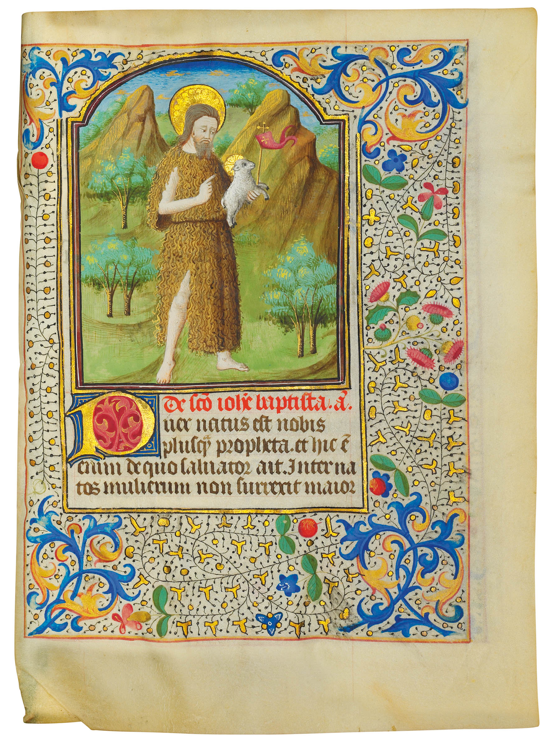 BOOK OF HOURS Use Of Rome In Latin ILLUMINATED MANUSCRIPT ON VELLUM Christie s
